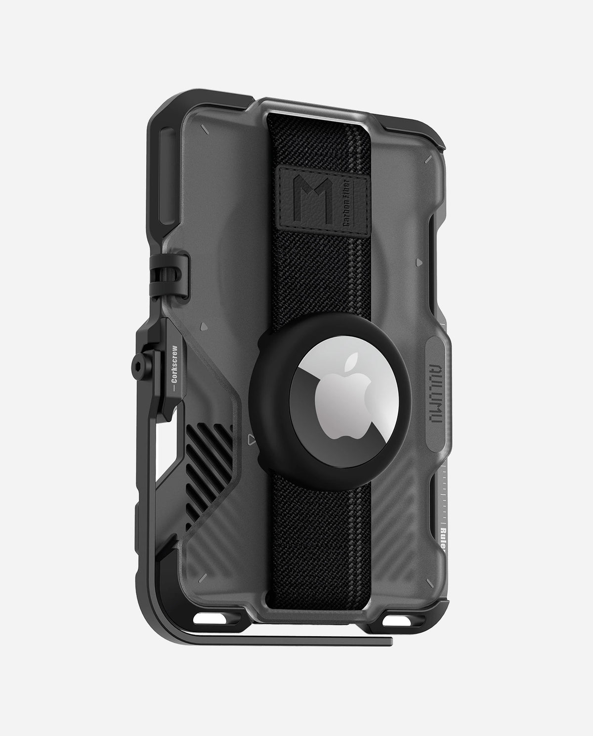 AULUMU Magnetic Metal Wallet Frosted Cover Translucent Gray