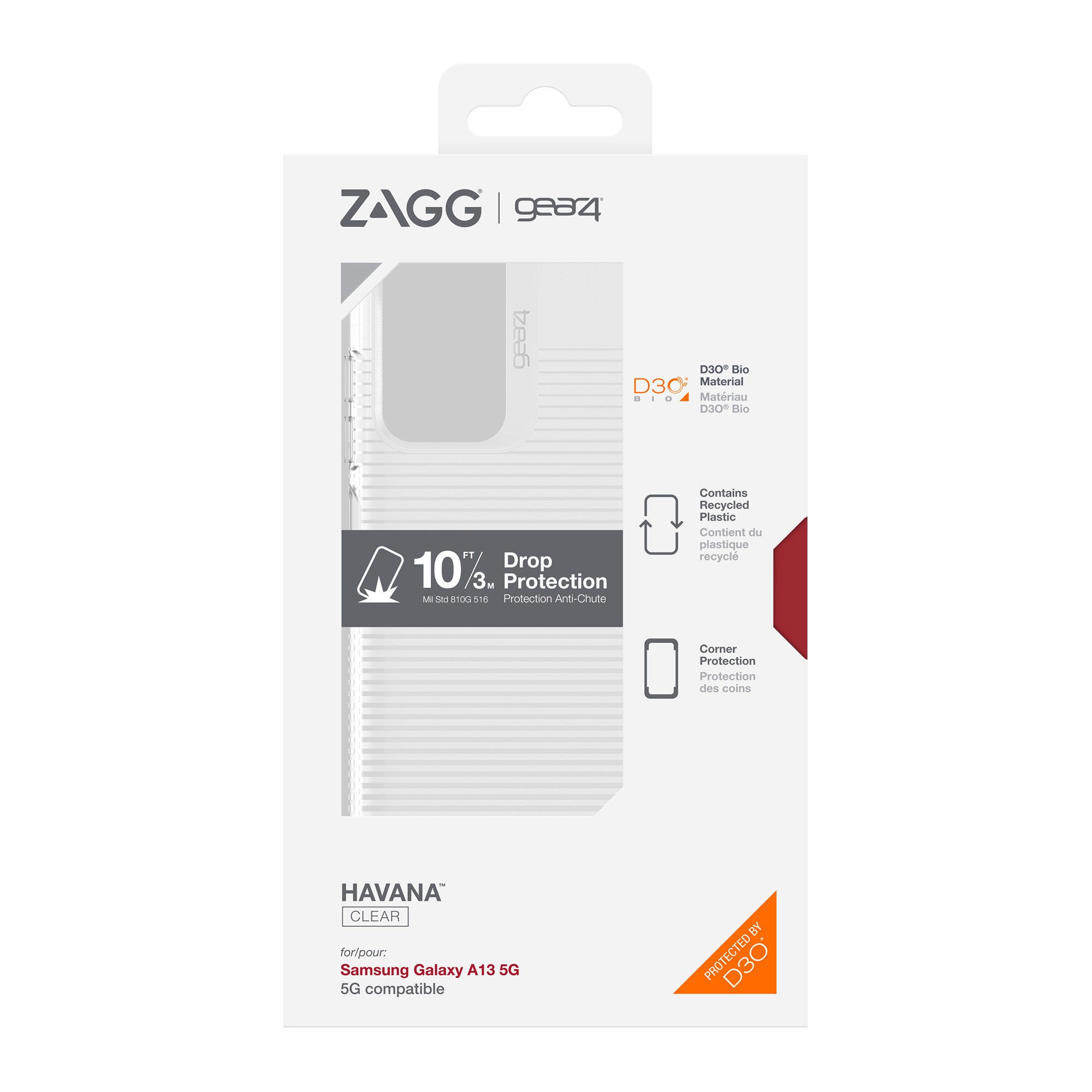 Samsung Galaxy A13 5G Gear4 D3O Havana Case - Clear - 15-09738