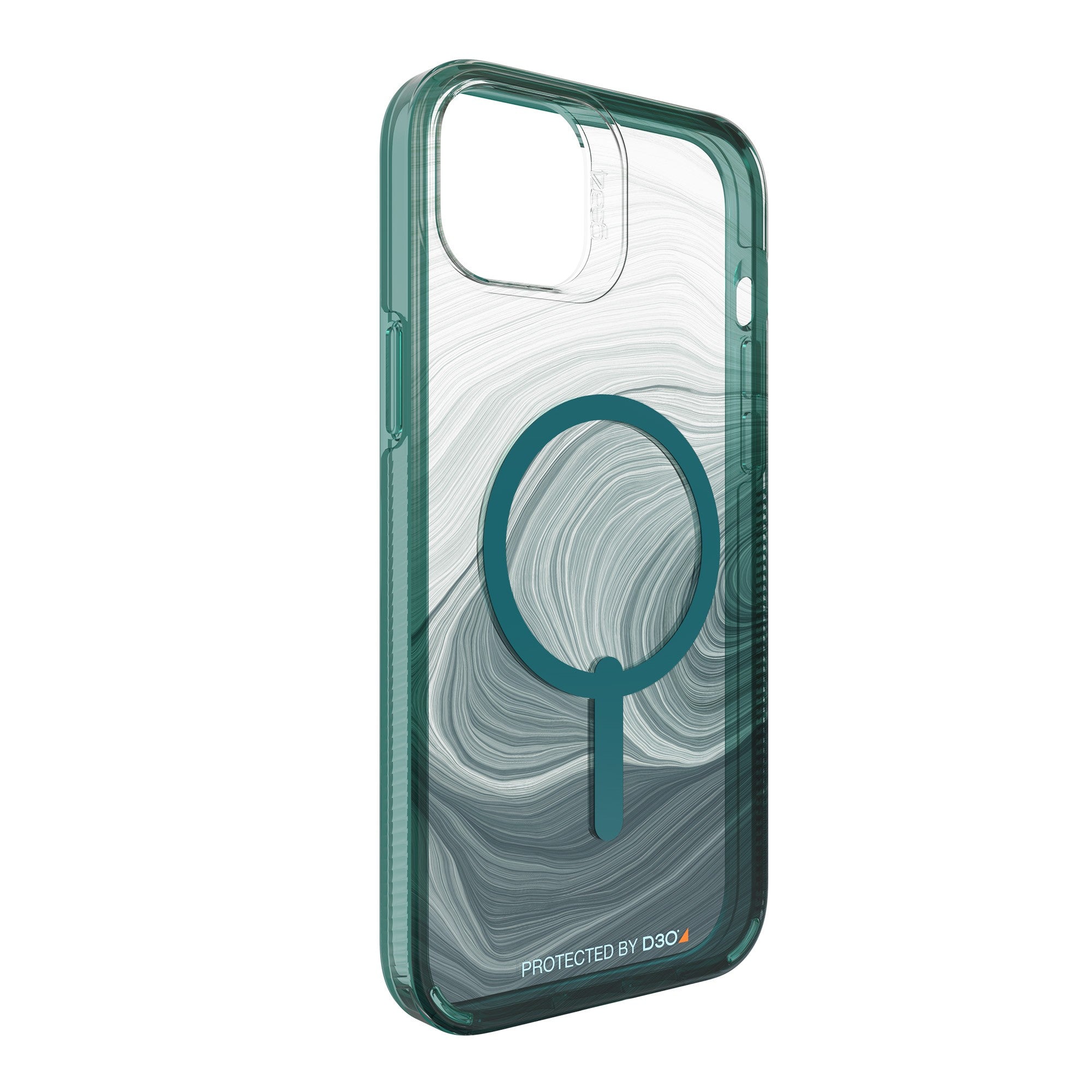 iPhone 15 Plus/14 Plus Gear4 D3O Milan Snap Case - Green Swirl - 15-10127