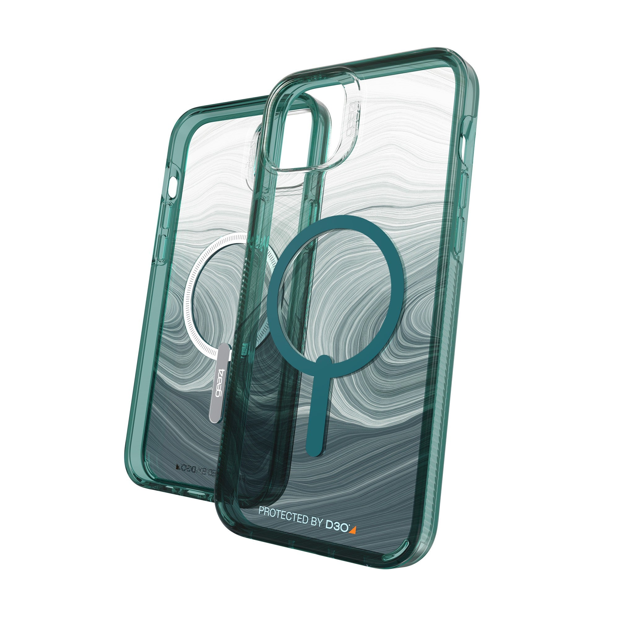 iPhone 15 Plus/14 Plus Gear4 D3O Milan Snap Case - Green Swirl - 15-10127