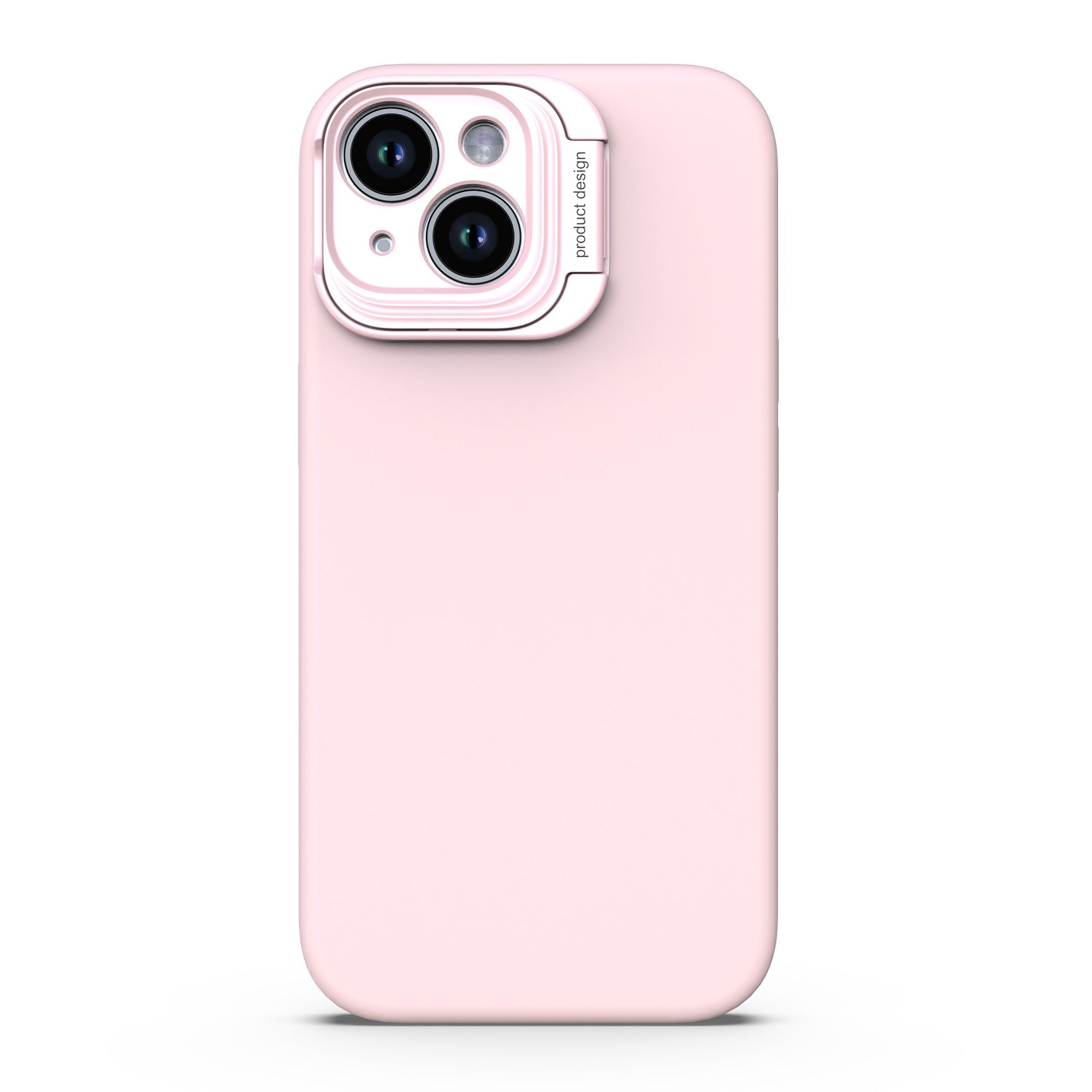 iPhone 15 Uunique Liquid Silicone MagSafe Stand Case - Baby Pink - 15-11347