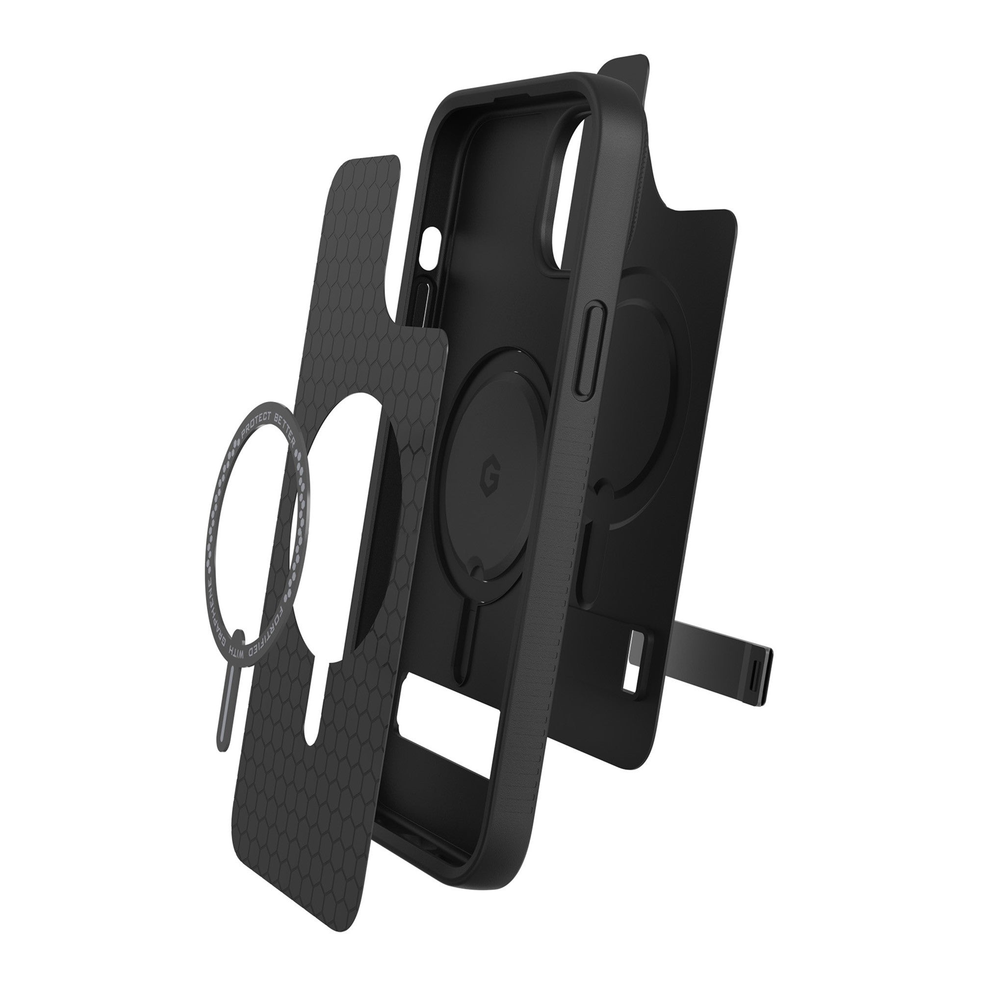 iPhone 15 Plus/14 Plus ZAGG/GEAR4 Graphene Everest Snap Kickstand Case - Black - 15-11683