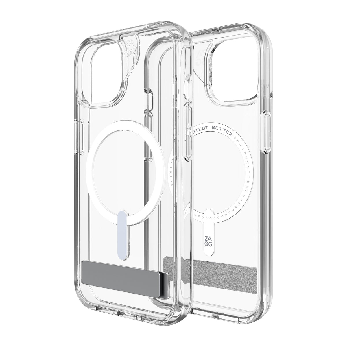 iPhone 15/14/13 ZAGG/GEAR4 Graphene Crystal Palace Snap Kickstand Case - Clear - 15-11778