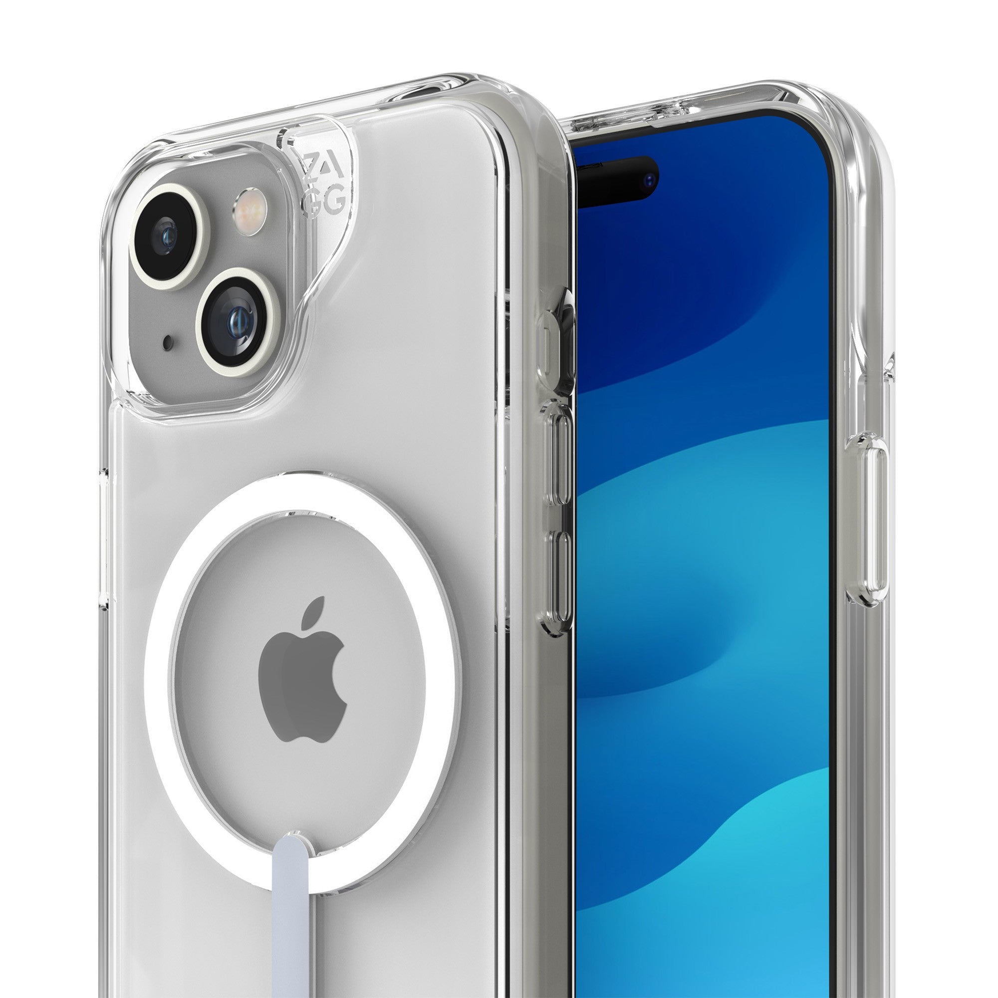 iPhone 15/14/13 ZAGG/GEAR4 Graphene Crystal Palace Snap Kickstand Case - Clear - 15-11778