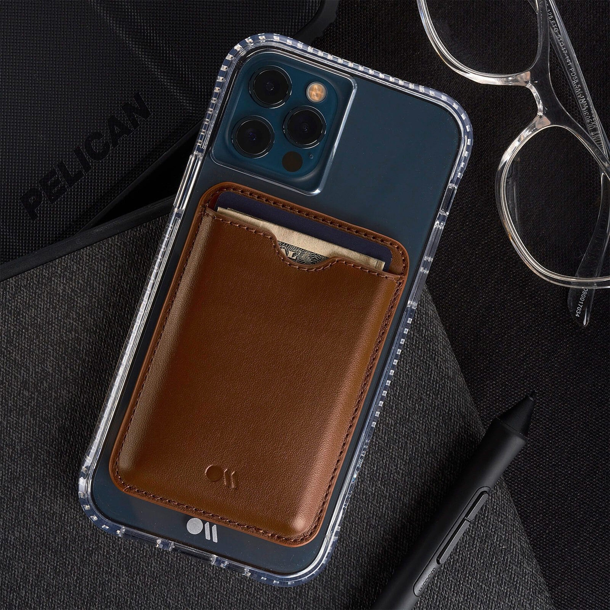 Universal Case-Mate MagSafe Cardholder - Cognac Brown - 15-12298