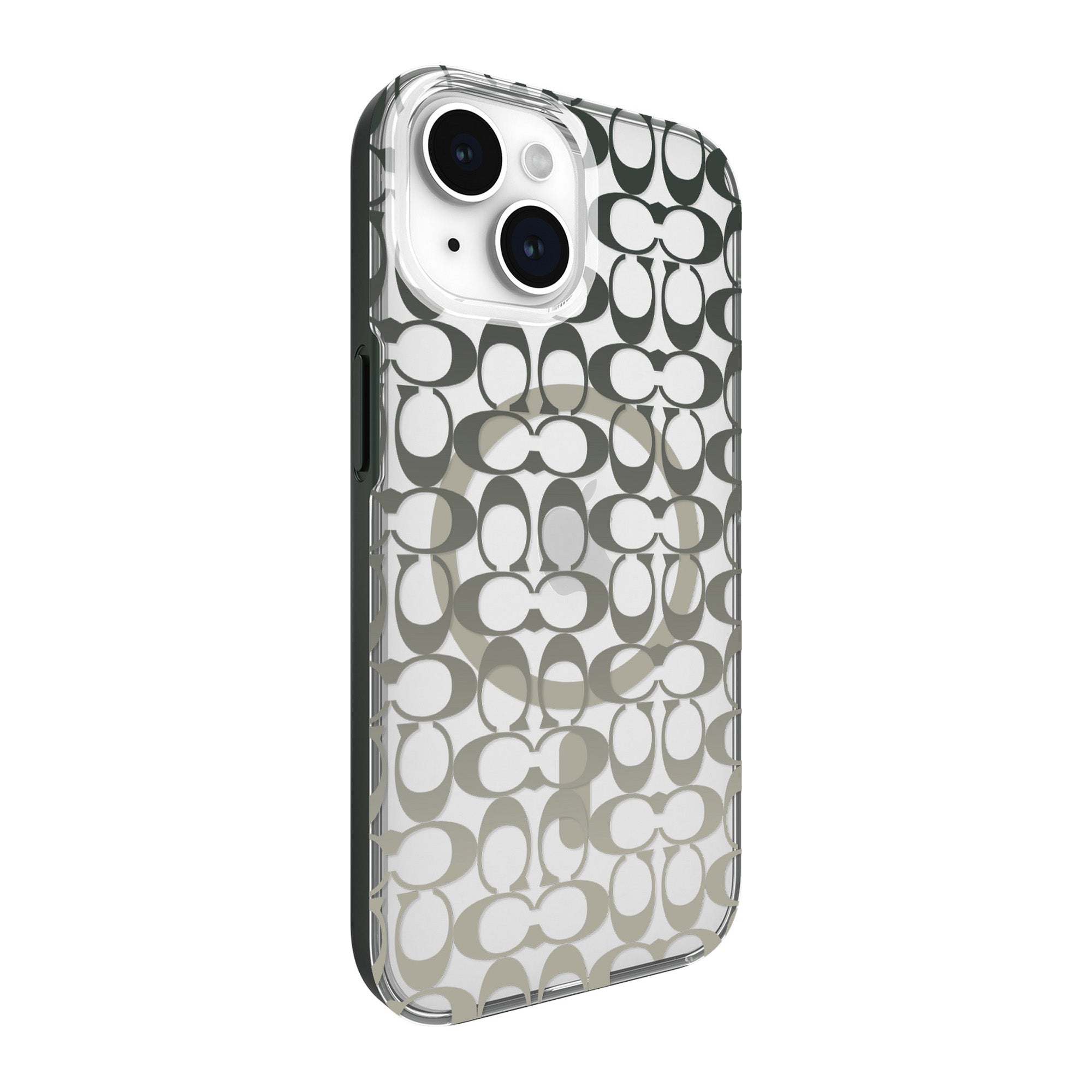 iPhone 15/14/13 Coach Protective Signature C Case w/MagSafe - Ombre Deep Forest - 15-12442