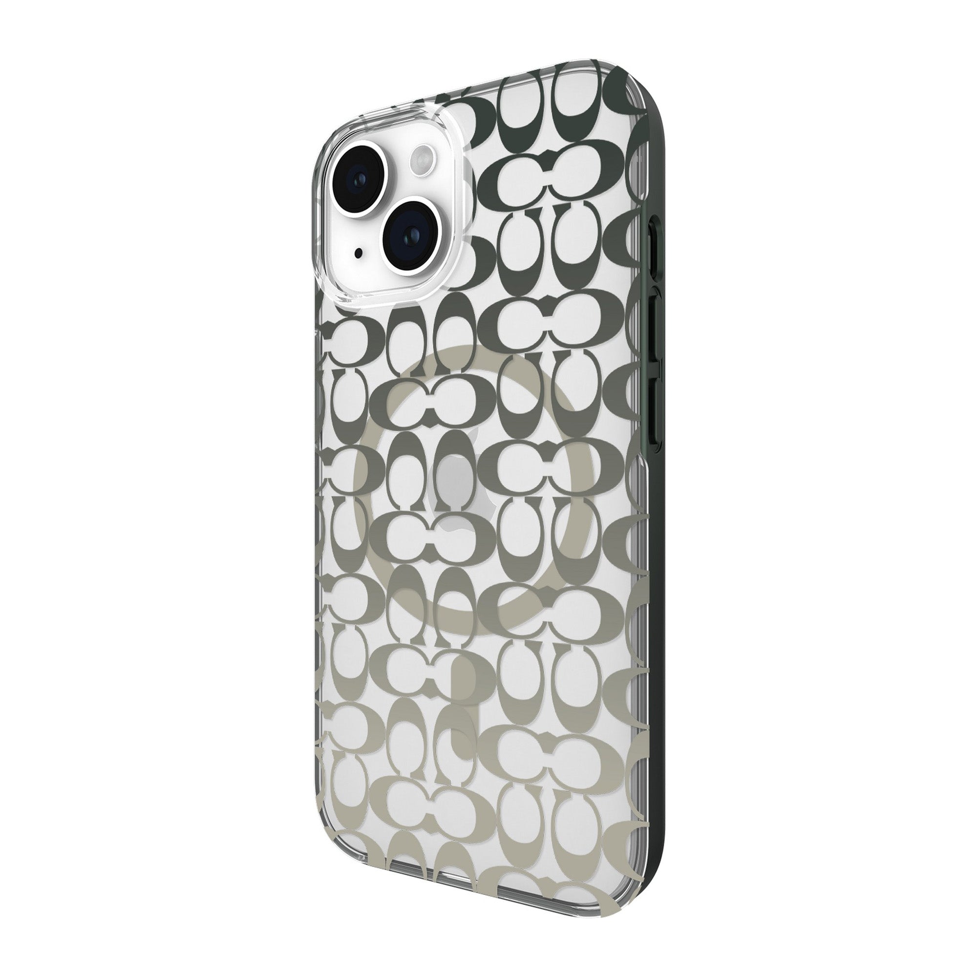 iPhone 15/14/13 Coach Protective Signature C Case w/MagSafe - Ombre Deep Forest - 15-12442