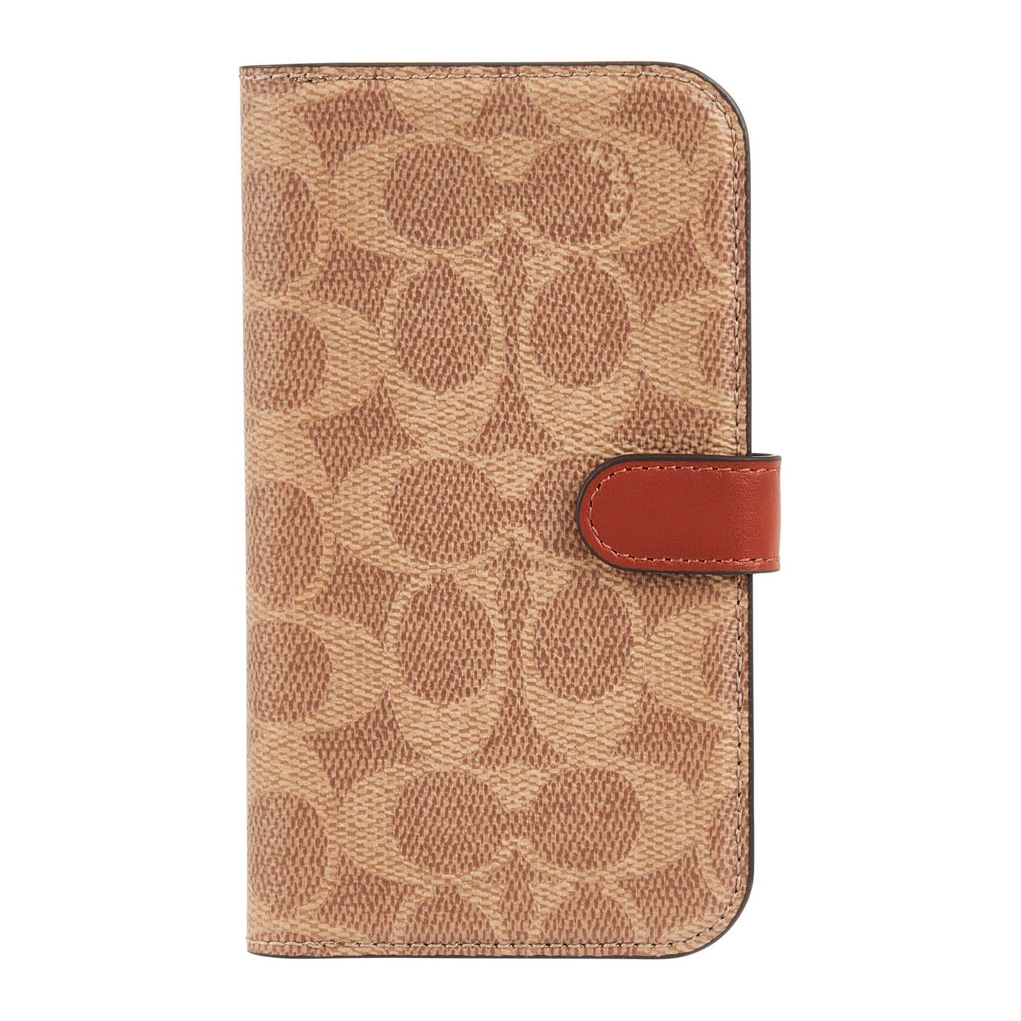 iPhone 15 Pro Coach Folio Signature C Case - Tan - 15-12447