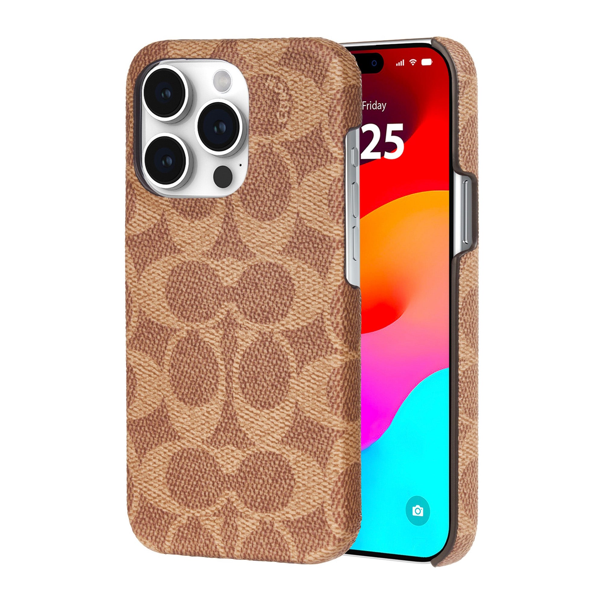 iPhone 15 Pro Max Coach Slim Wrap Signature C Case - Tan - 15-12467
