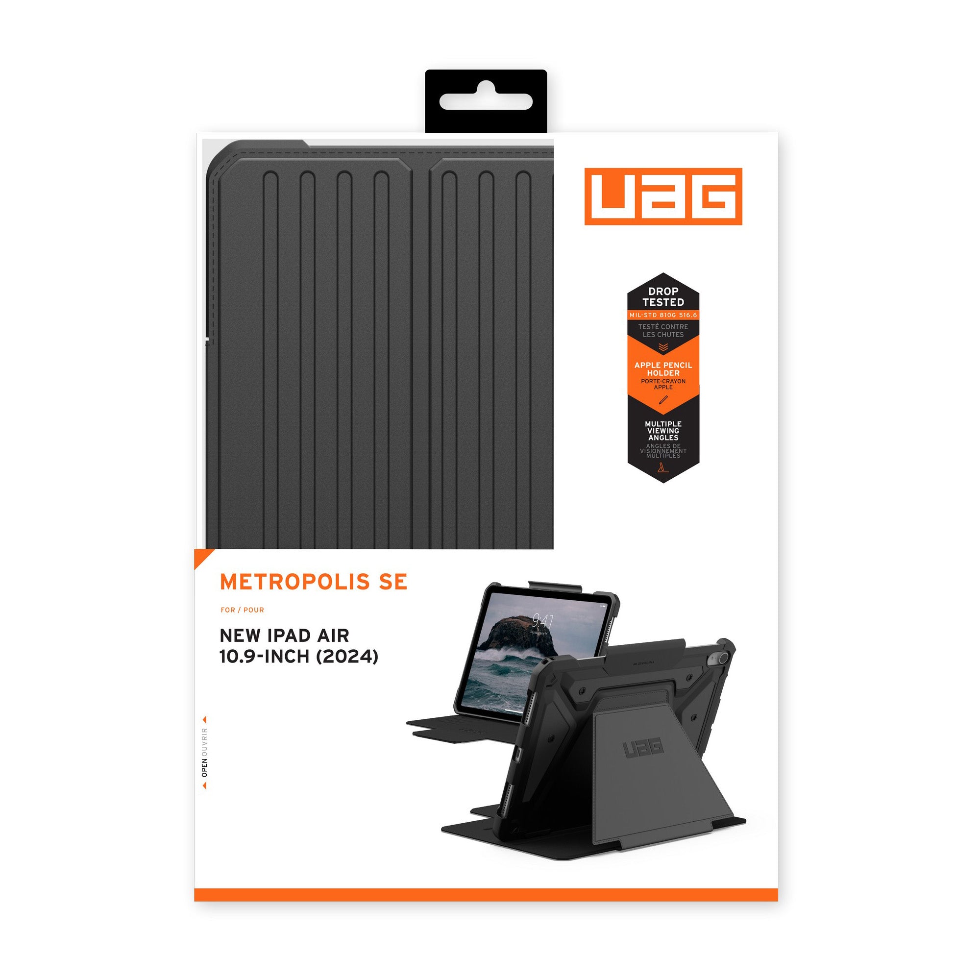iPad Air 11-in M4/M3/M2 UAG Metropolis SE - Black - 15-12666