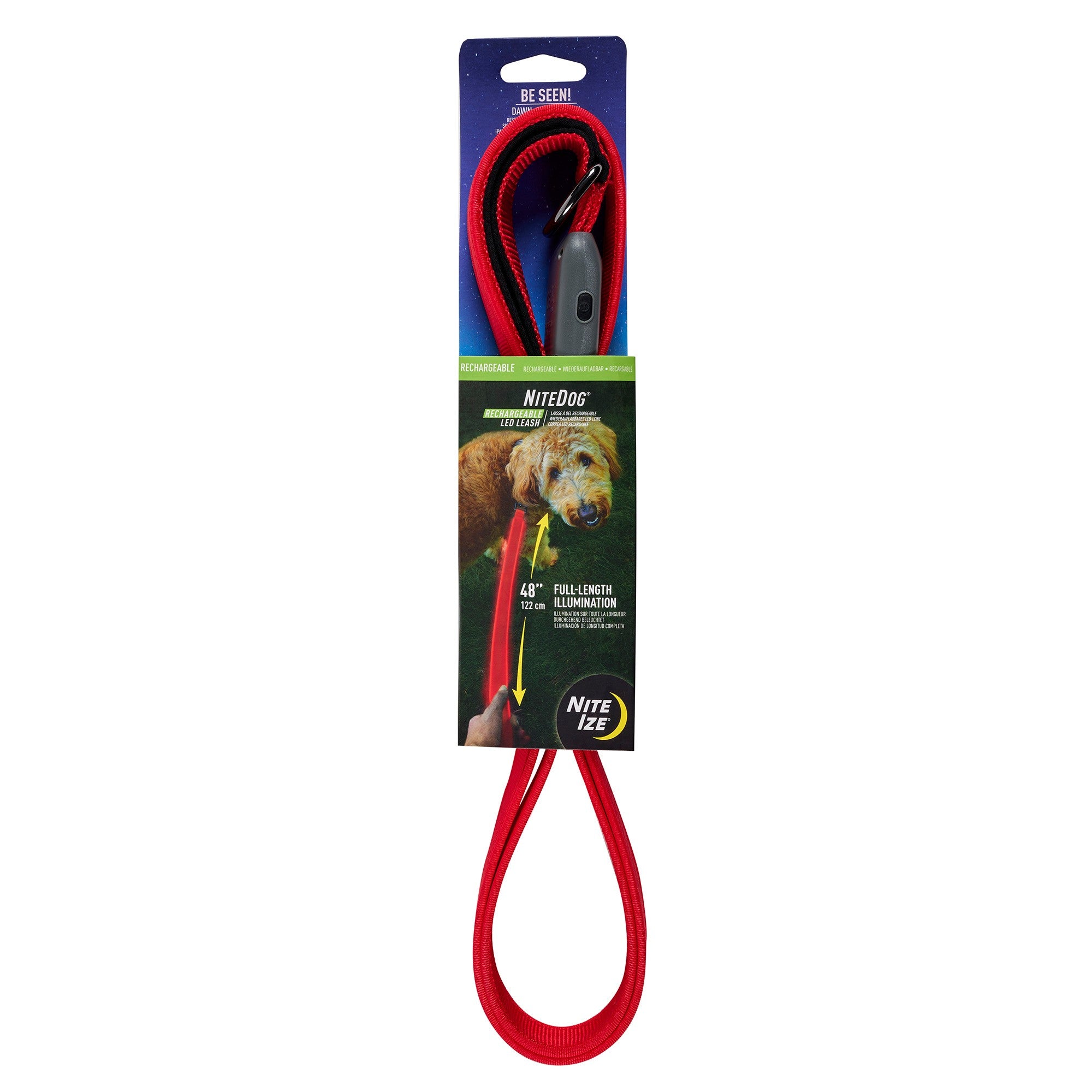 Nite Ize NiteDog Rechargeable LED Leash - Red/Red LED - 15-12725