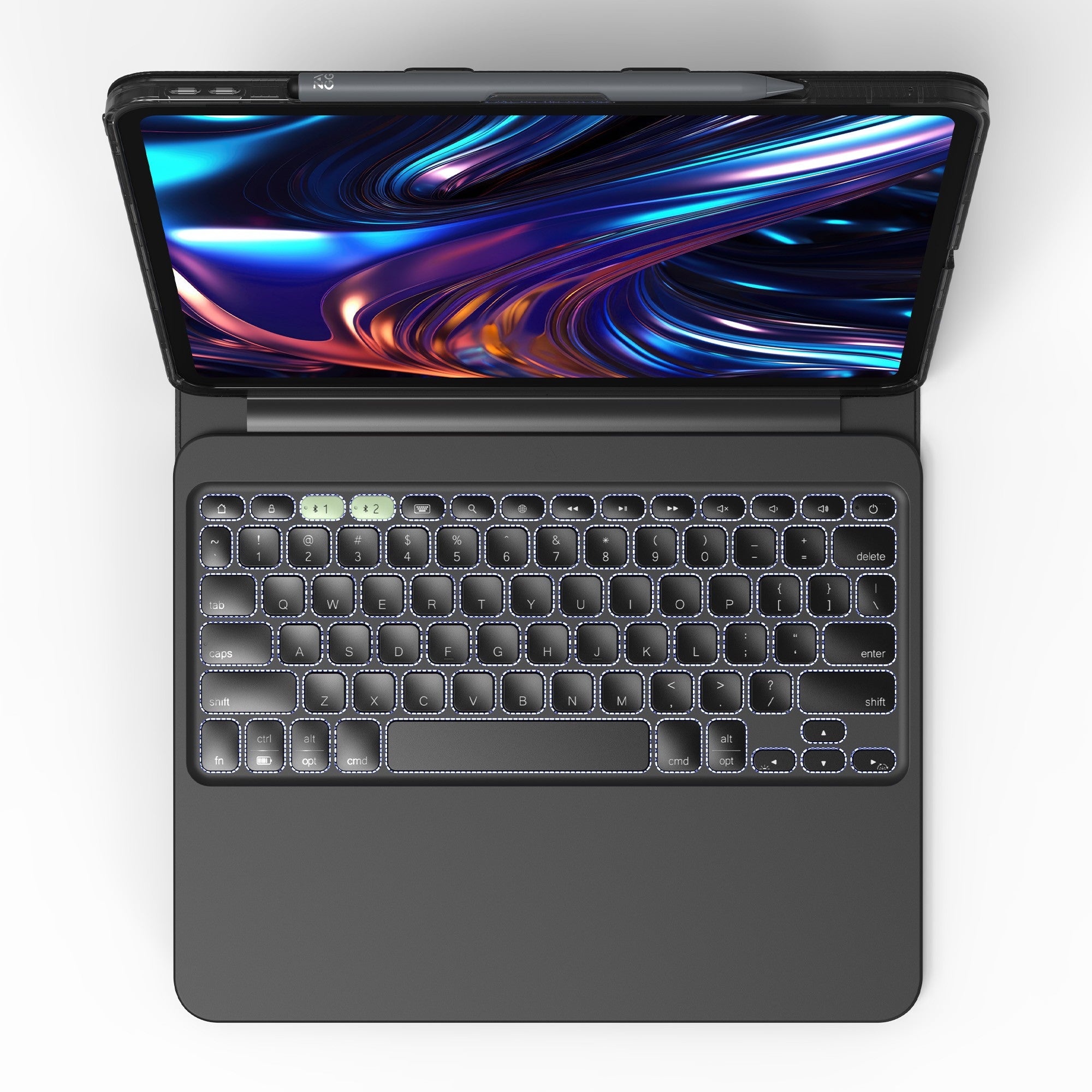 iPad Pro 13-in M4 ZAGG Pro Keys 2 Keyboard - Black - 15-12891