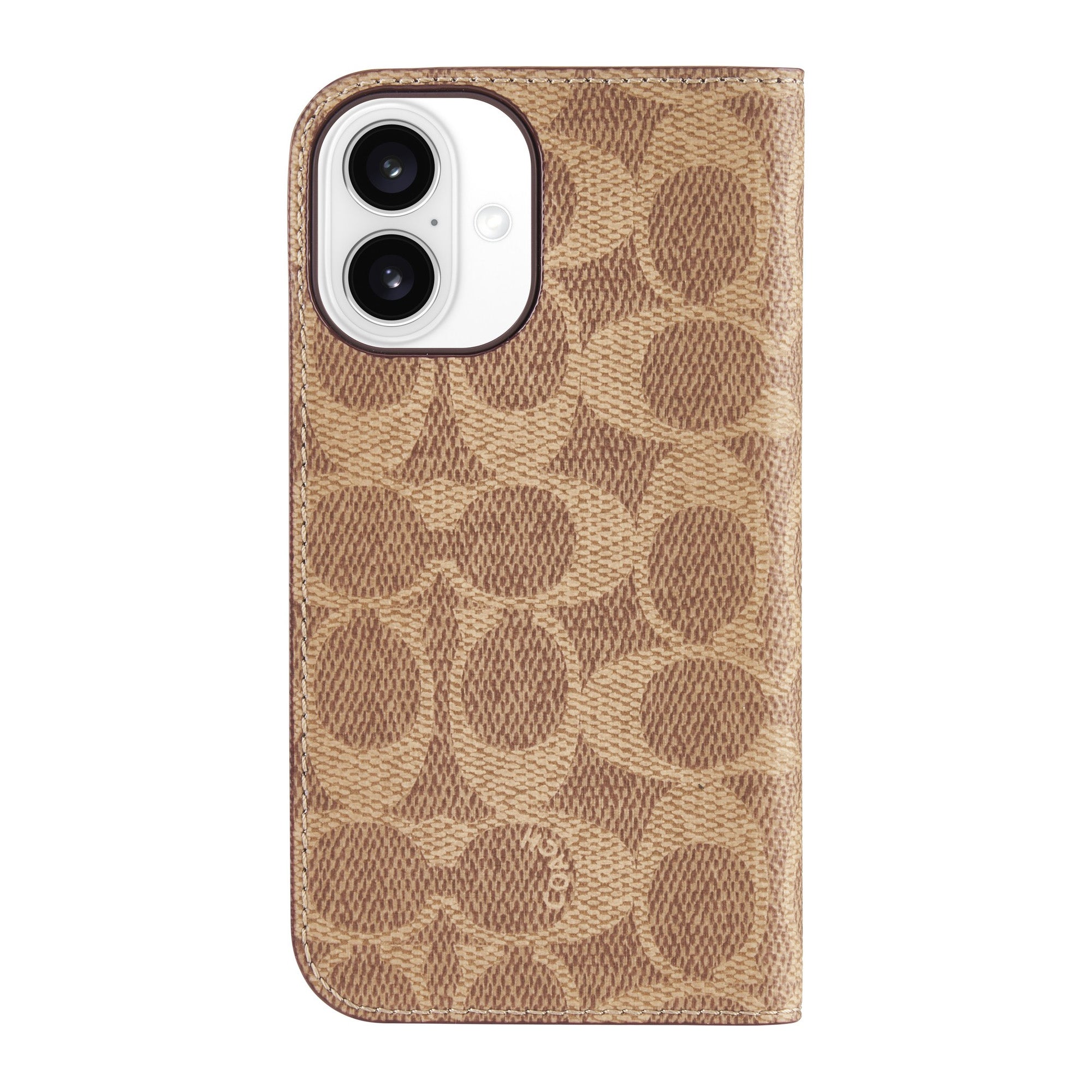 iPhone 16 Coach Folio Signature C Case - Tan - 15-13358