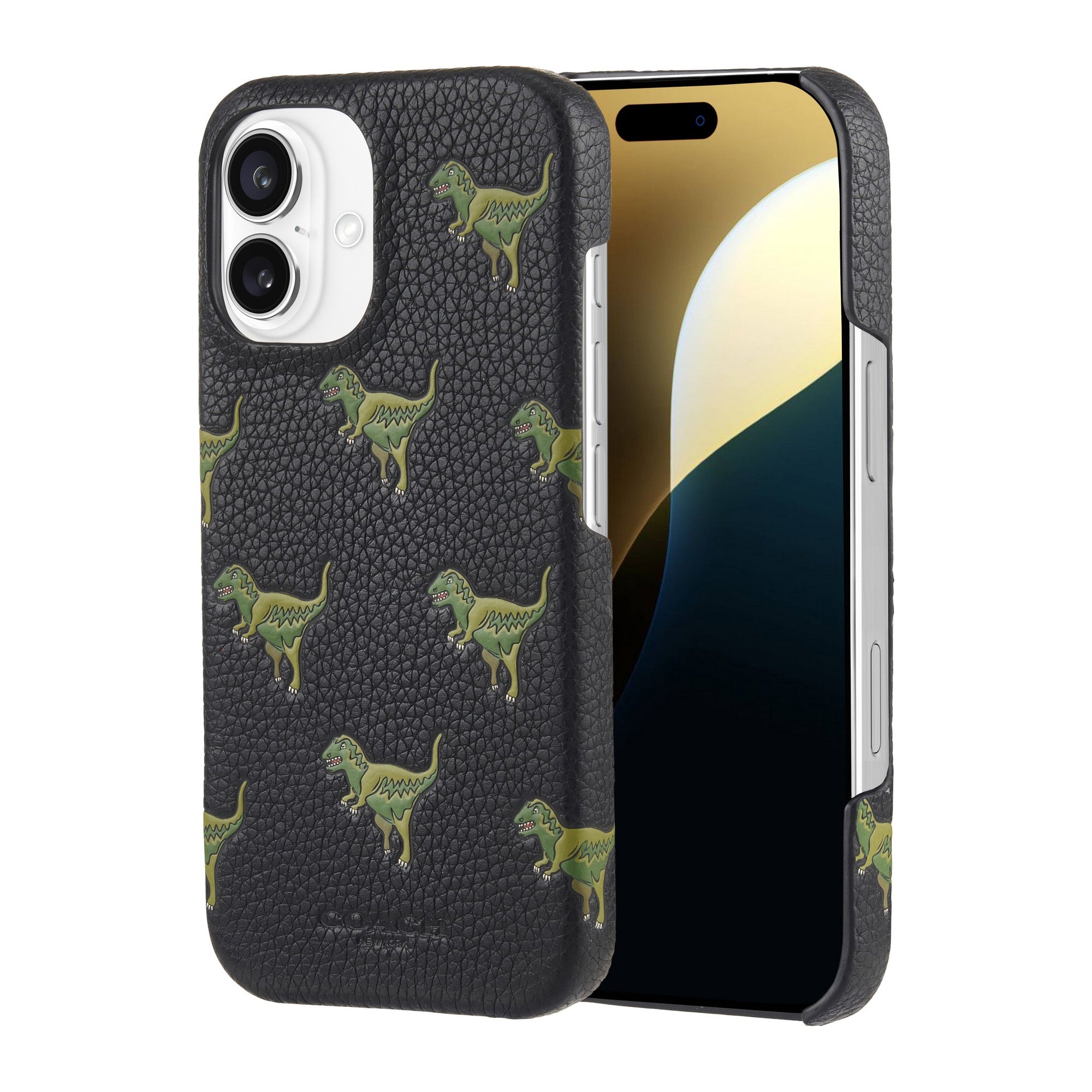 iPhone 16 Coach Leather Slim Wrap Case - Repeat Rexy - 15-13363