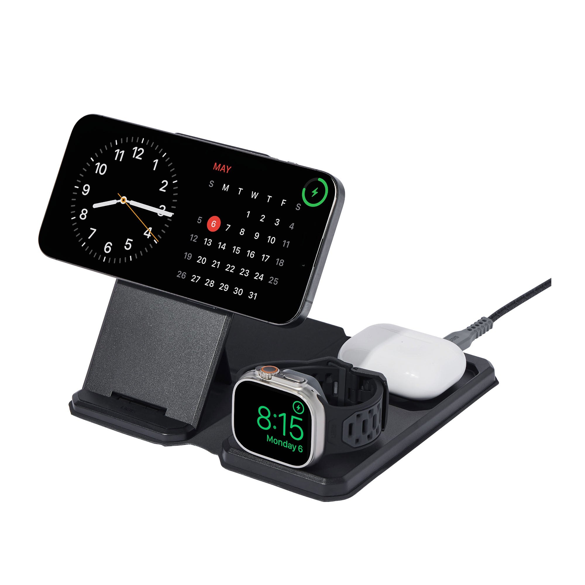 UAG 3in1 Wireless Desktop Travel Charger - Black - 15-13715