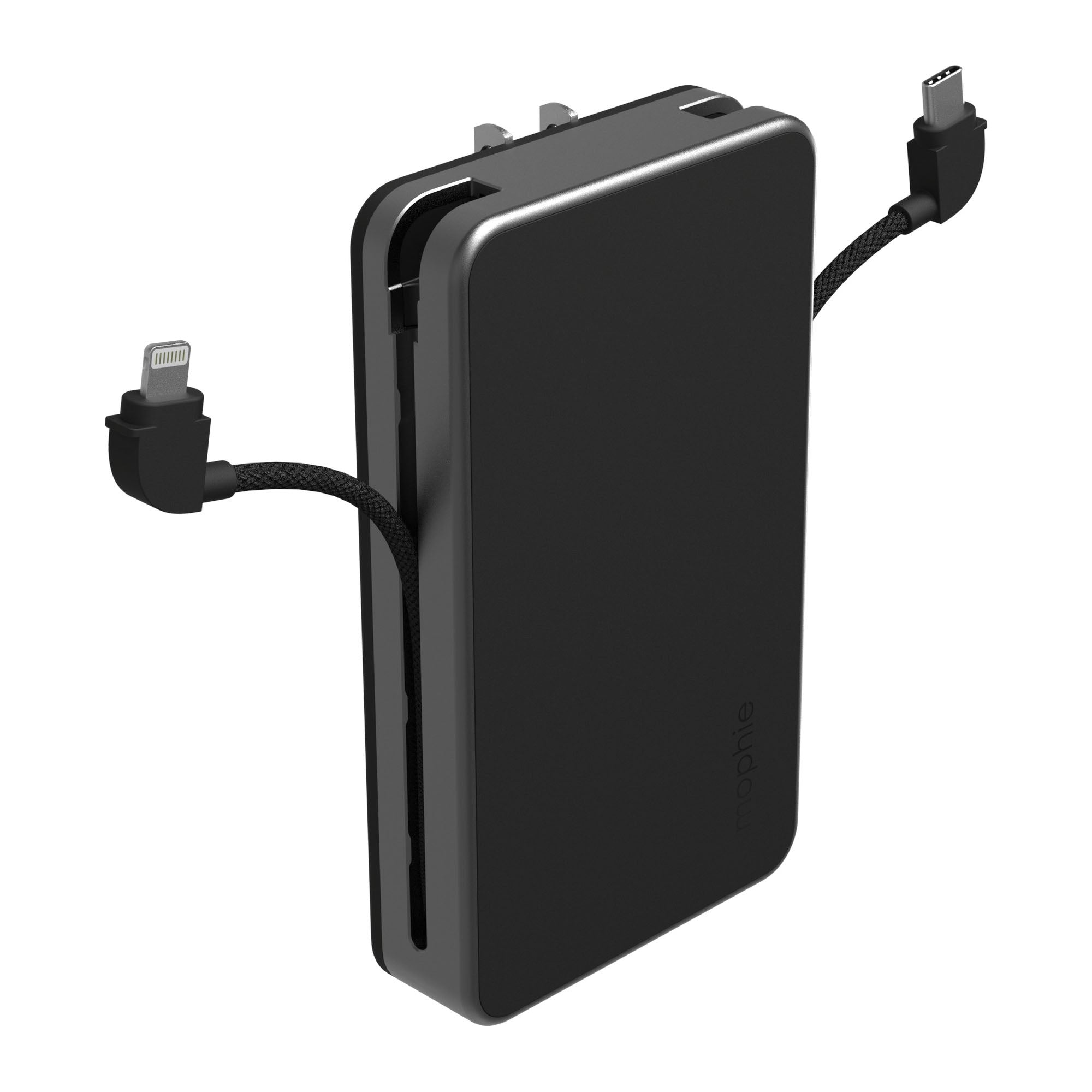 Mophie 10,000 mAh Powerstation Plus Ultra w/Cables + AC Plug - Black - 15-13730