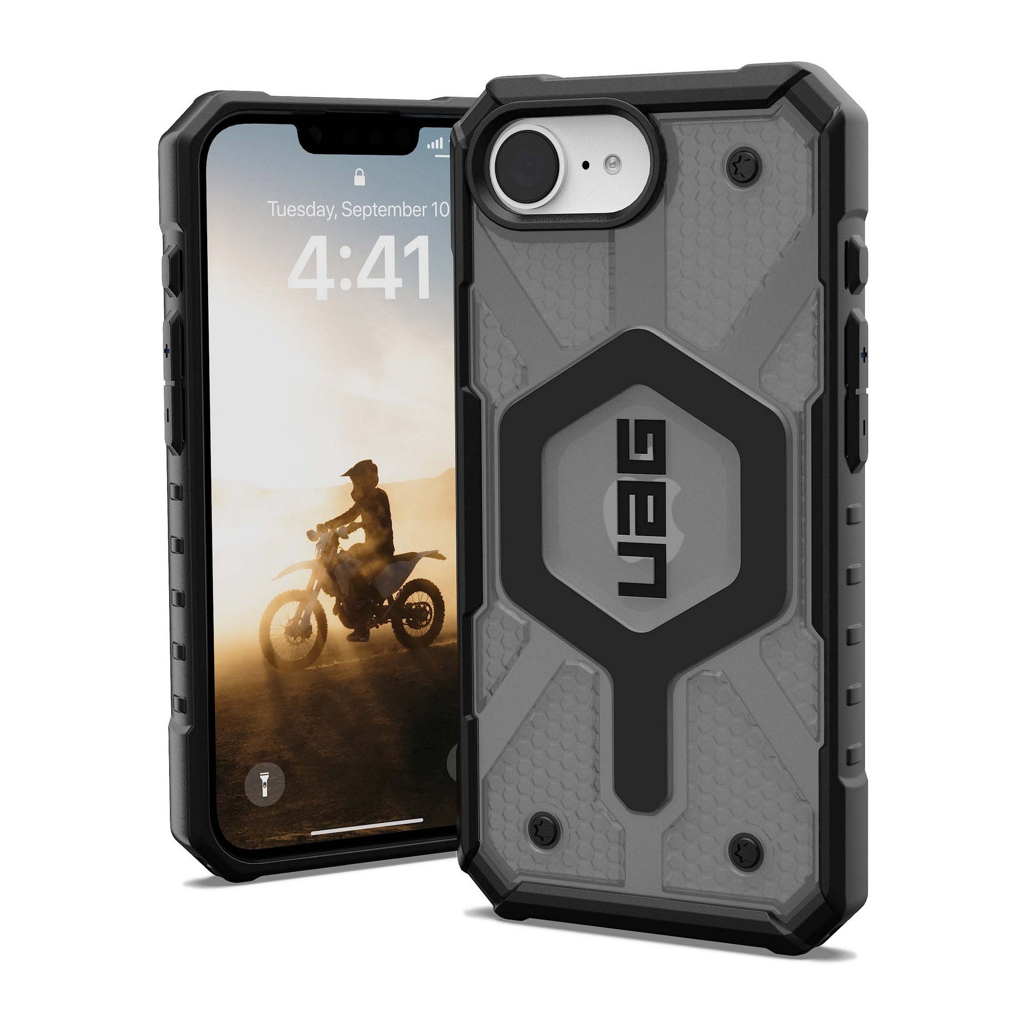 iPhone 17e/16e UAG Pathfinder Clear MagSafe Case - Ash - 15-14037