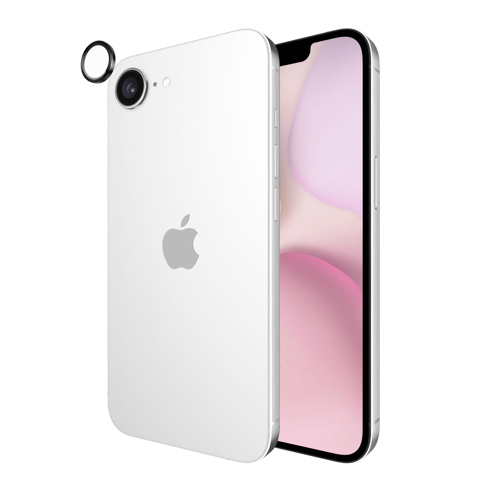 iPhone 17e/16e Case-Mate Aluminum Ring Glass Lens Protector - Black - 15-14102