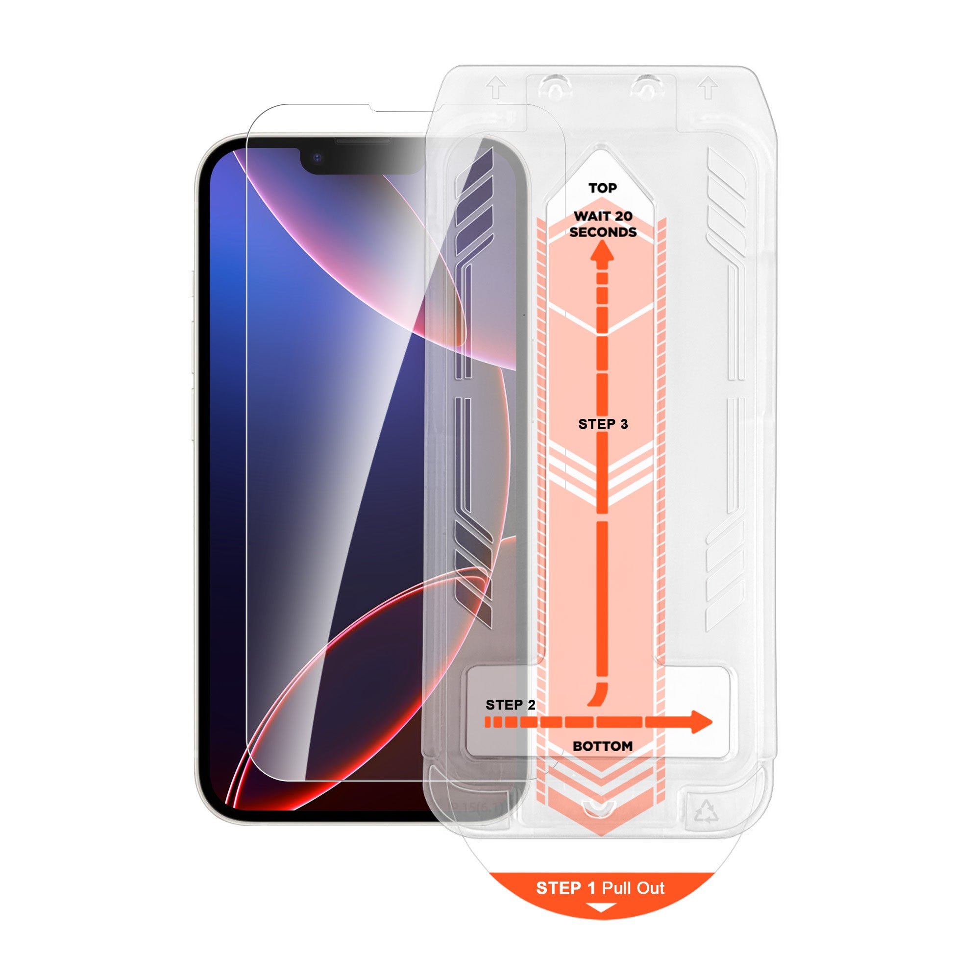 iPhone 17e16e/14/13/13 Pro HyperGear Tempered Glass Screen Protector w/Dust-Free Install Tray - 15-14105