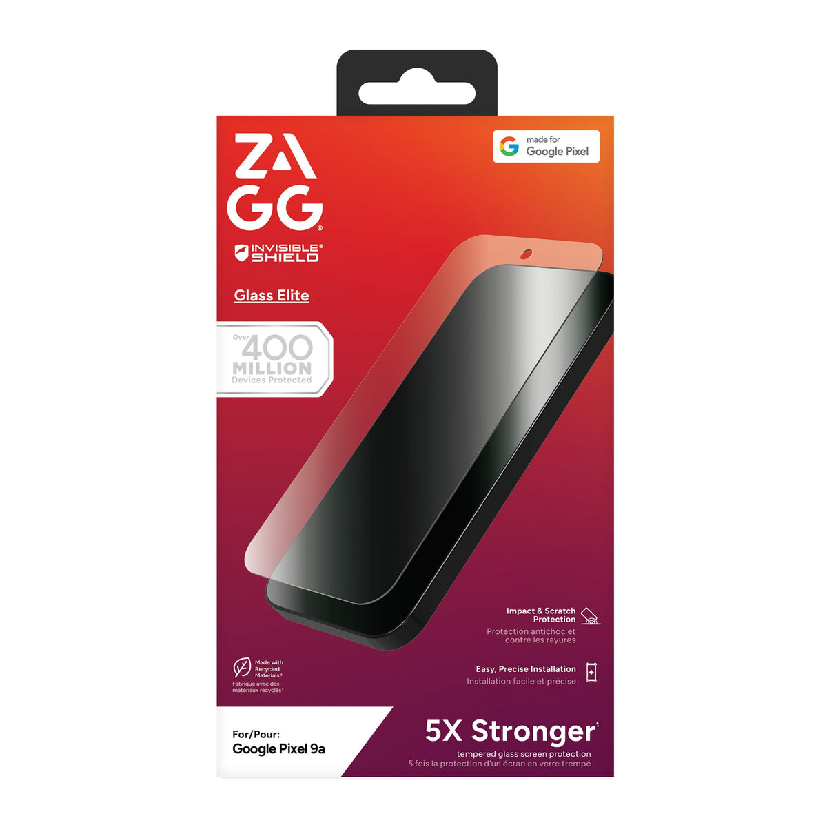 Google Pixel 9a ZAGG InvisibleShield Glass Elite Biometric Screen Protector - 15-14141