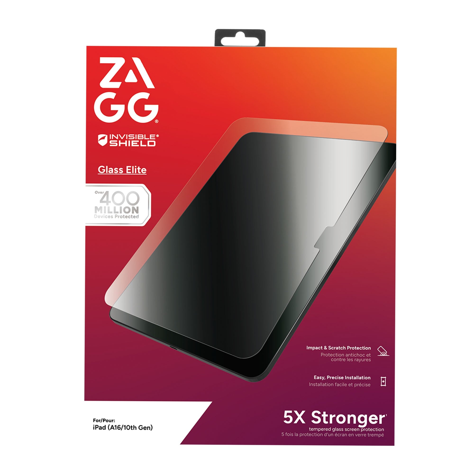 iPad A16/iPad 10th Gen ZAGG InvisibleShield Glass Elite Screen Protector - 15-14186
