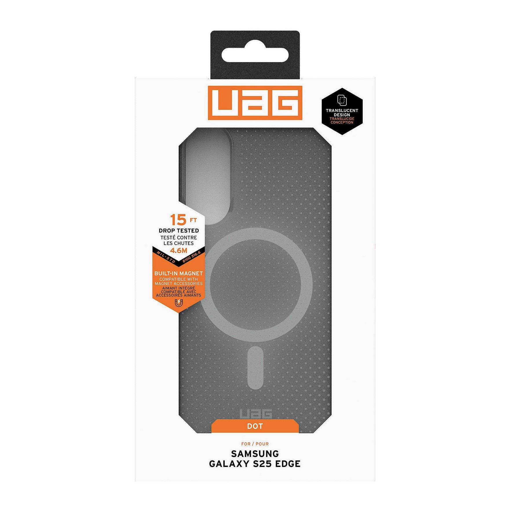 Samsung Galaxy S25 Edge UAG Dot w/Magnets Case - Ash - 15-14339
