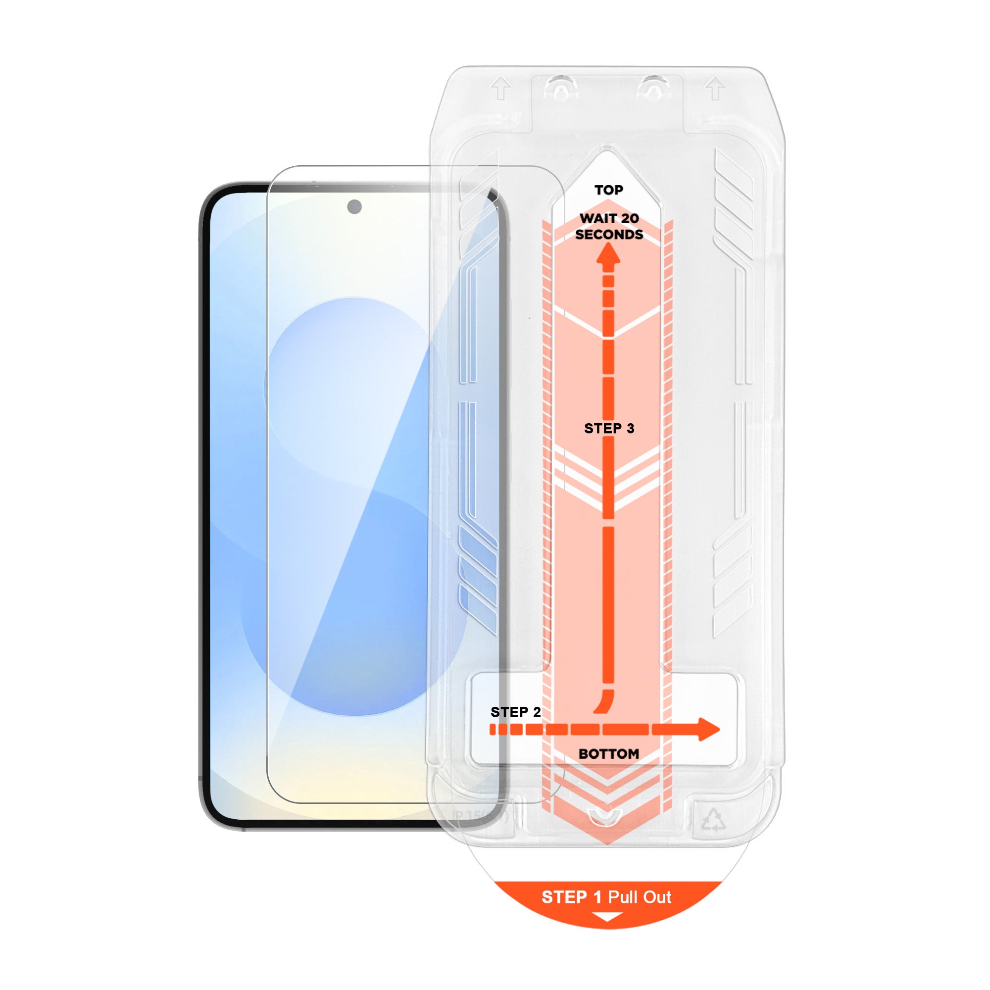 Samsung Galaxy S25 Edge HyperGear Tempered Glass Screen Protector w/Dust-Free Install Tray - 15-14349