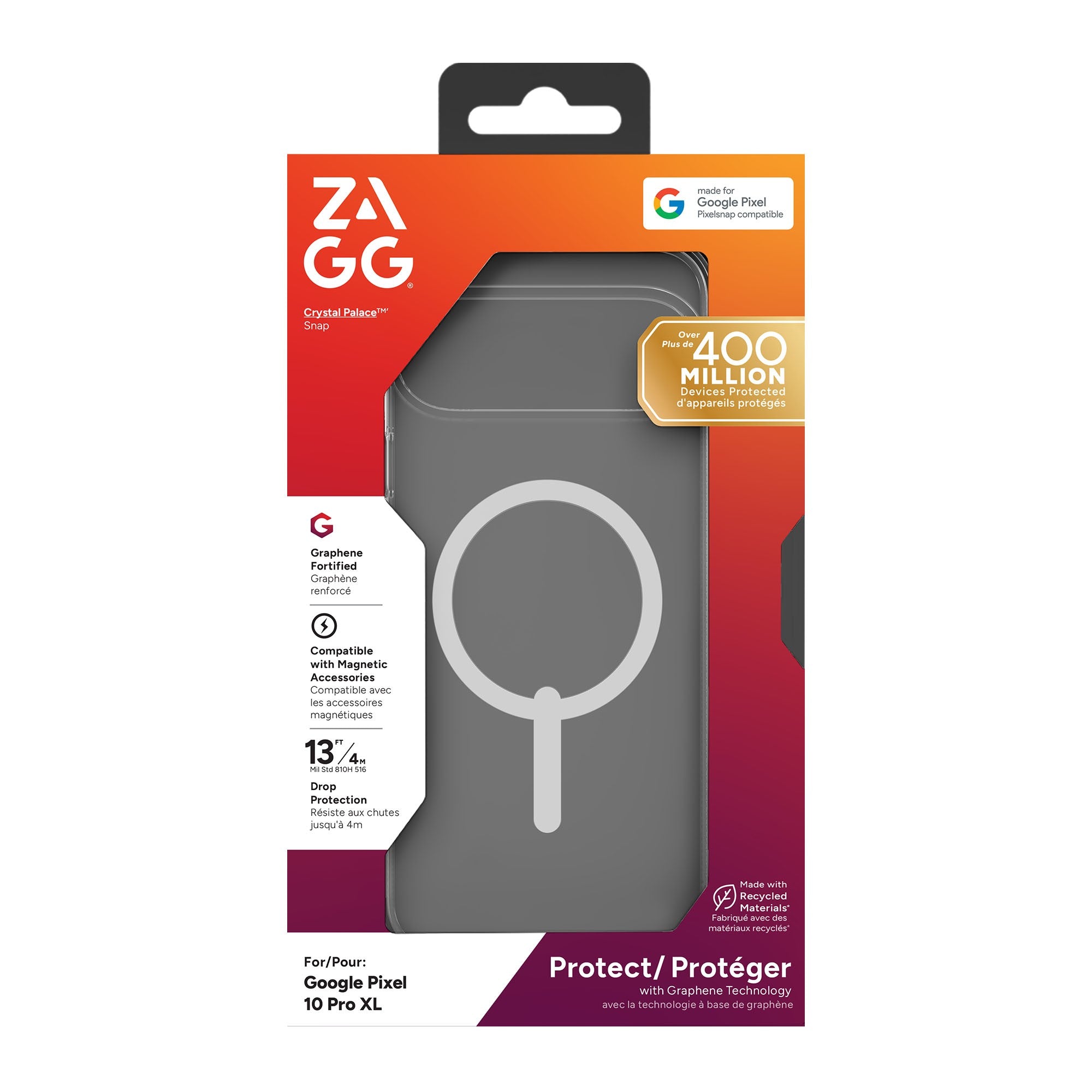 Google Pixel 10 Pro XL ZAGG Graphene Crystal Palace Snap Case - Clear - 15-14451