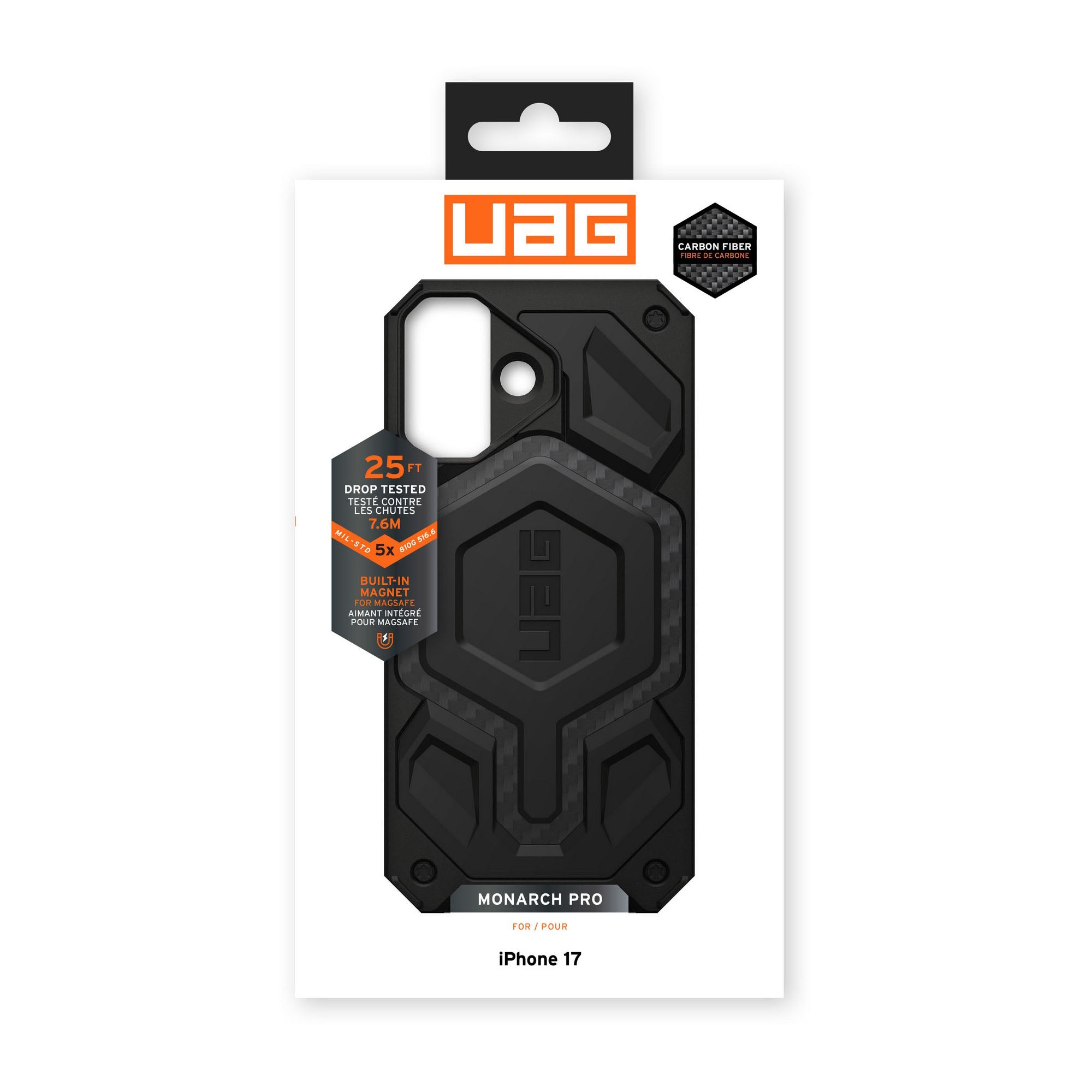 iPhone 17 UAG Monarch Pro MagSafe Case - Carbon Fiber - 15-14467