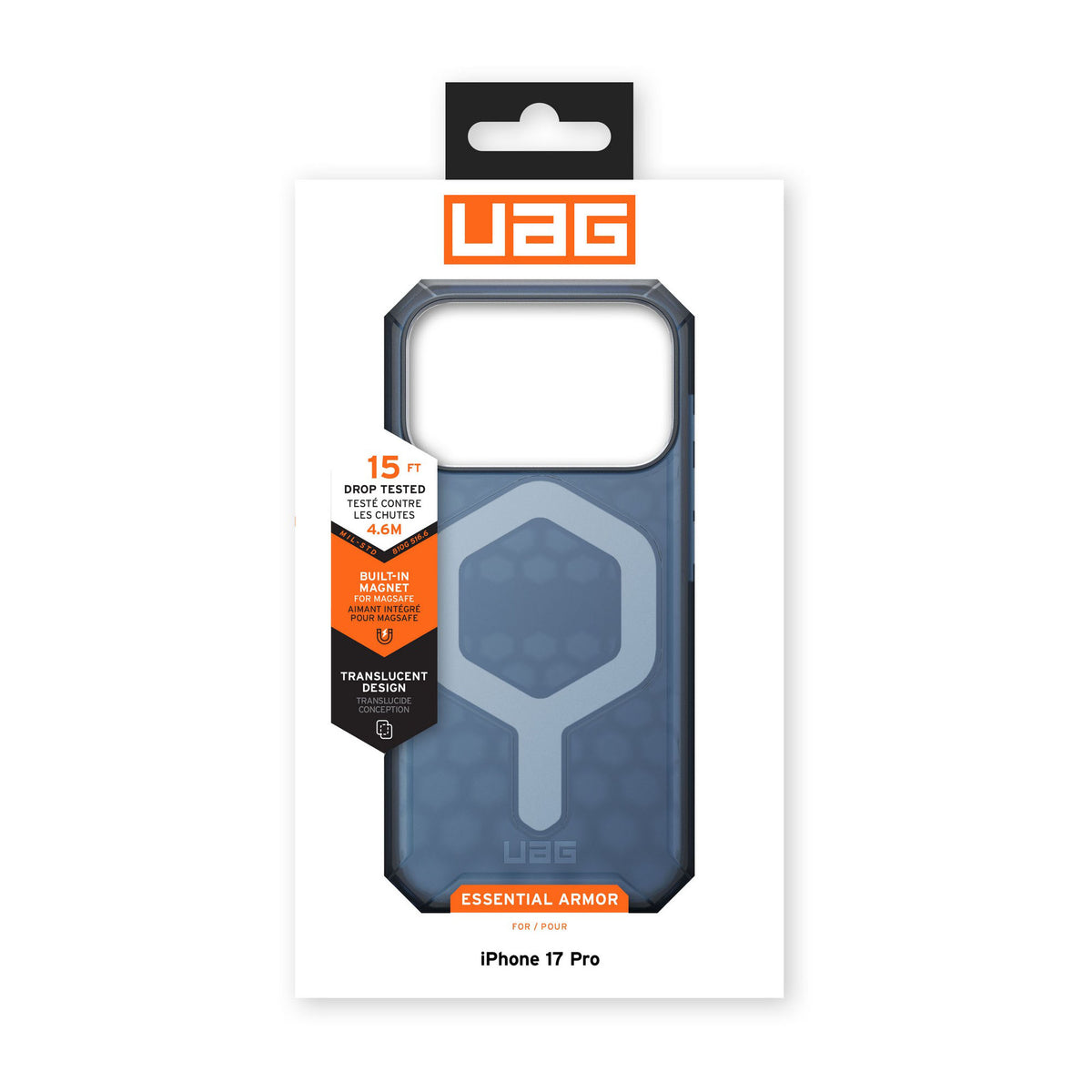 iPhone 18 Pro/17 Pro UAG Essential Armor MagSafe Case - Cloud Blue - 15-14476