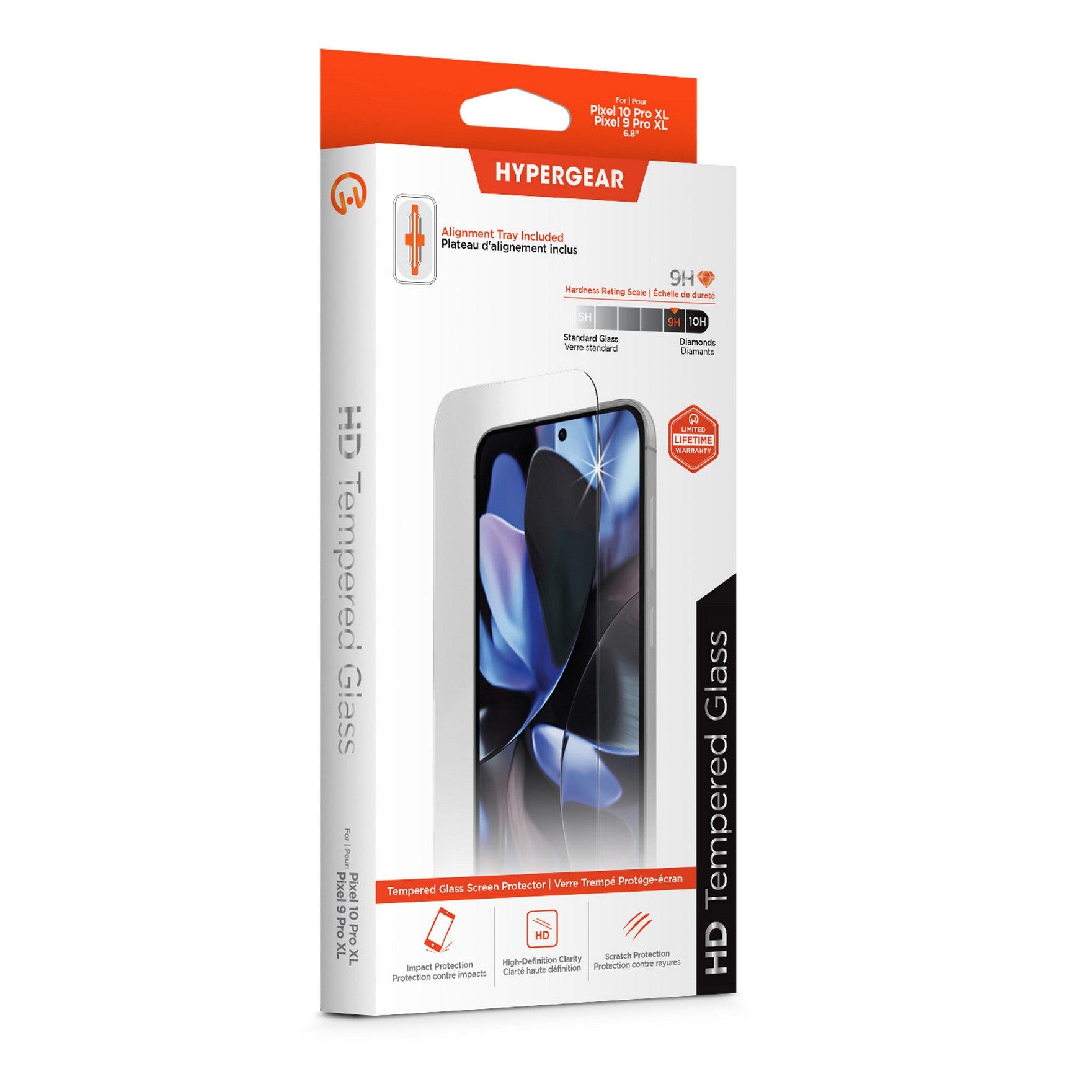 Google Pixel 10 Pro XL/9 Pro XL HyperGear Glass Screen Protector w/Dust-Free Install Tray - 15-14531
