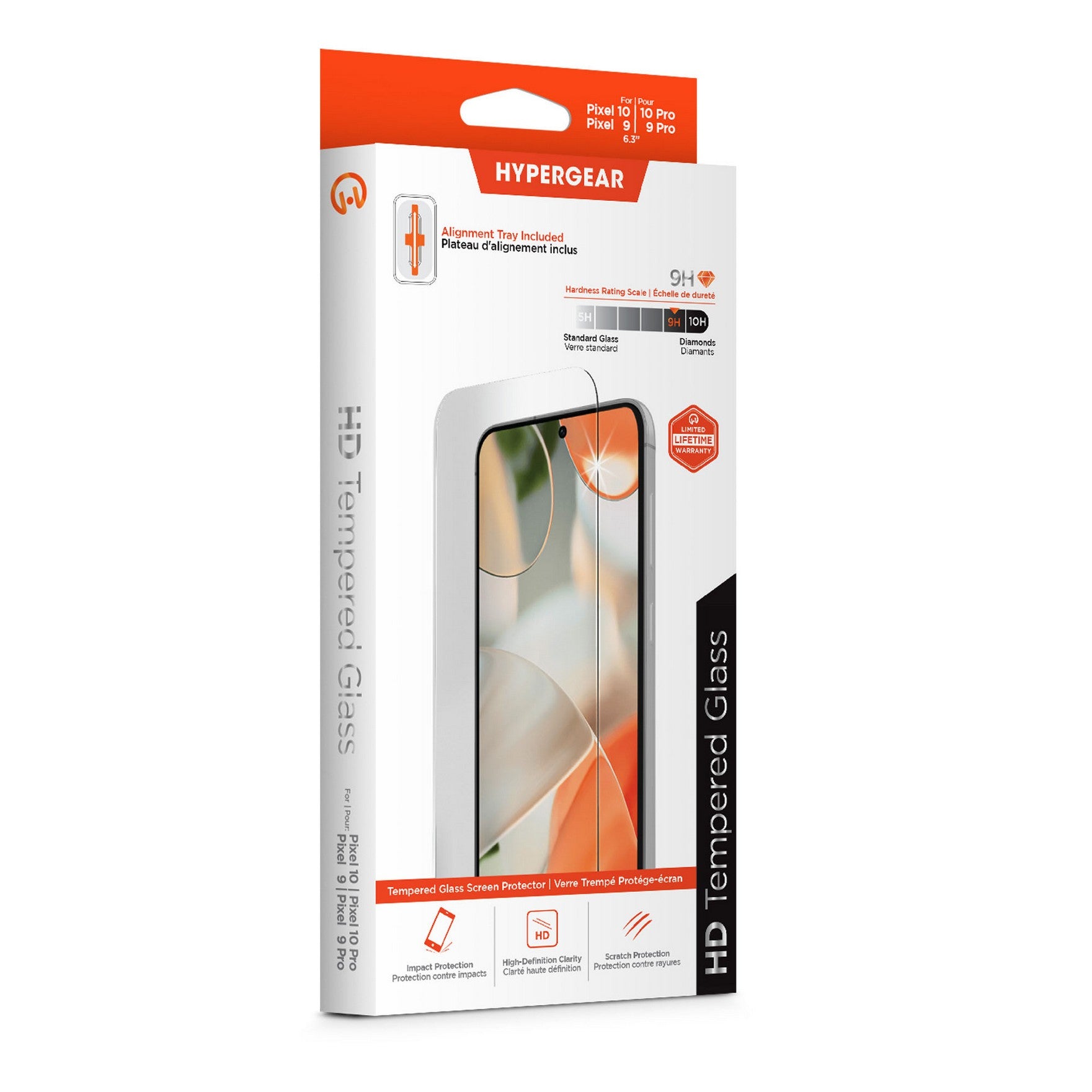 Google Pixel 10/10 Pro/9/9 Pro HyperGear Glass Screen Protector w/Dust Removal Applicator Tray - 15-14534