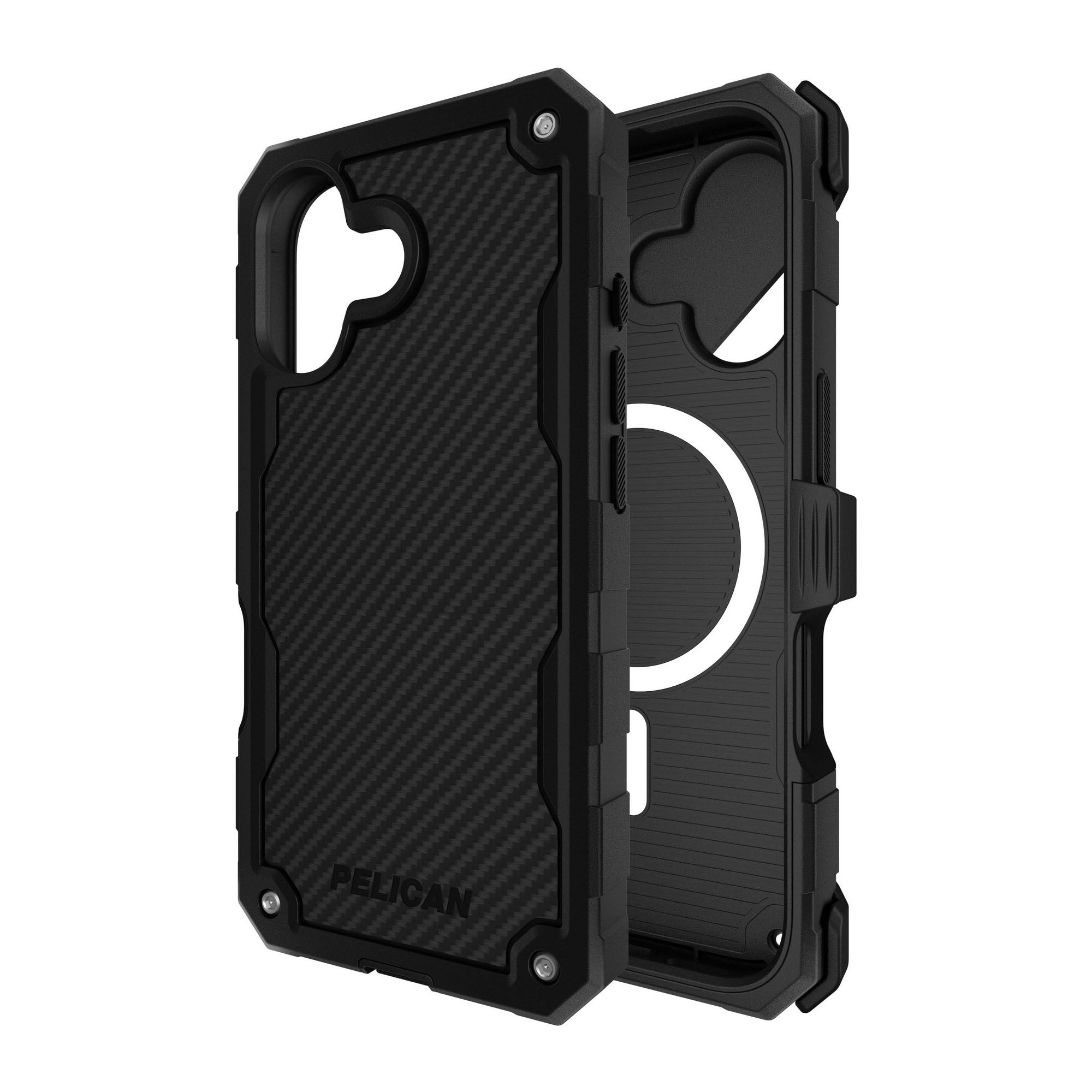 iPhone 17 Pelican Shield MagSafe w/Holster Case - Carbon Fiber - 15-14583