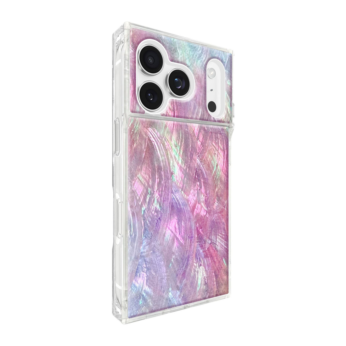 iPhone 18 Pro/17 Pro FLAUNT Square MagSafe Case - Pink Mother of Pearl - 15-14592