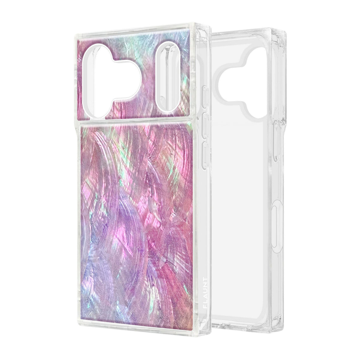 iPhone 18 Pro/17 Pro FLAUNT Square MagSafe Case - Pink Mother of Pearl - 15-14592