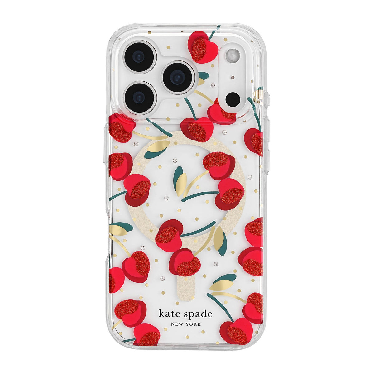 iPhone 18 Pro/17 Pro Kate Spade Protective MagSafe Case - Cherry Dot - 15-14595