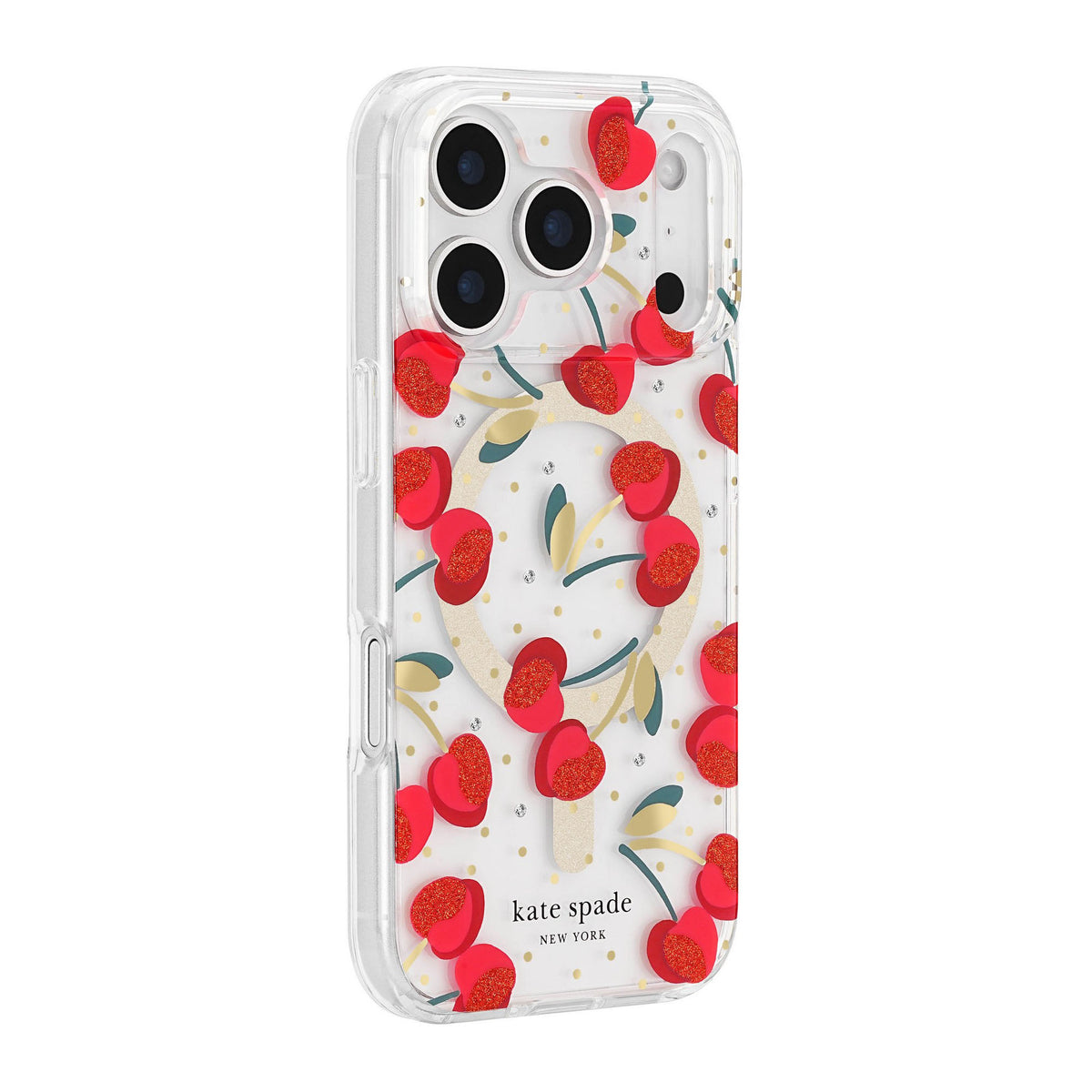 iPhone 18 Pro/17 Pro Kate Spade Protective MagSafe Case - Cherry Dot - 15-14595