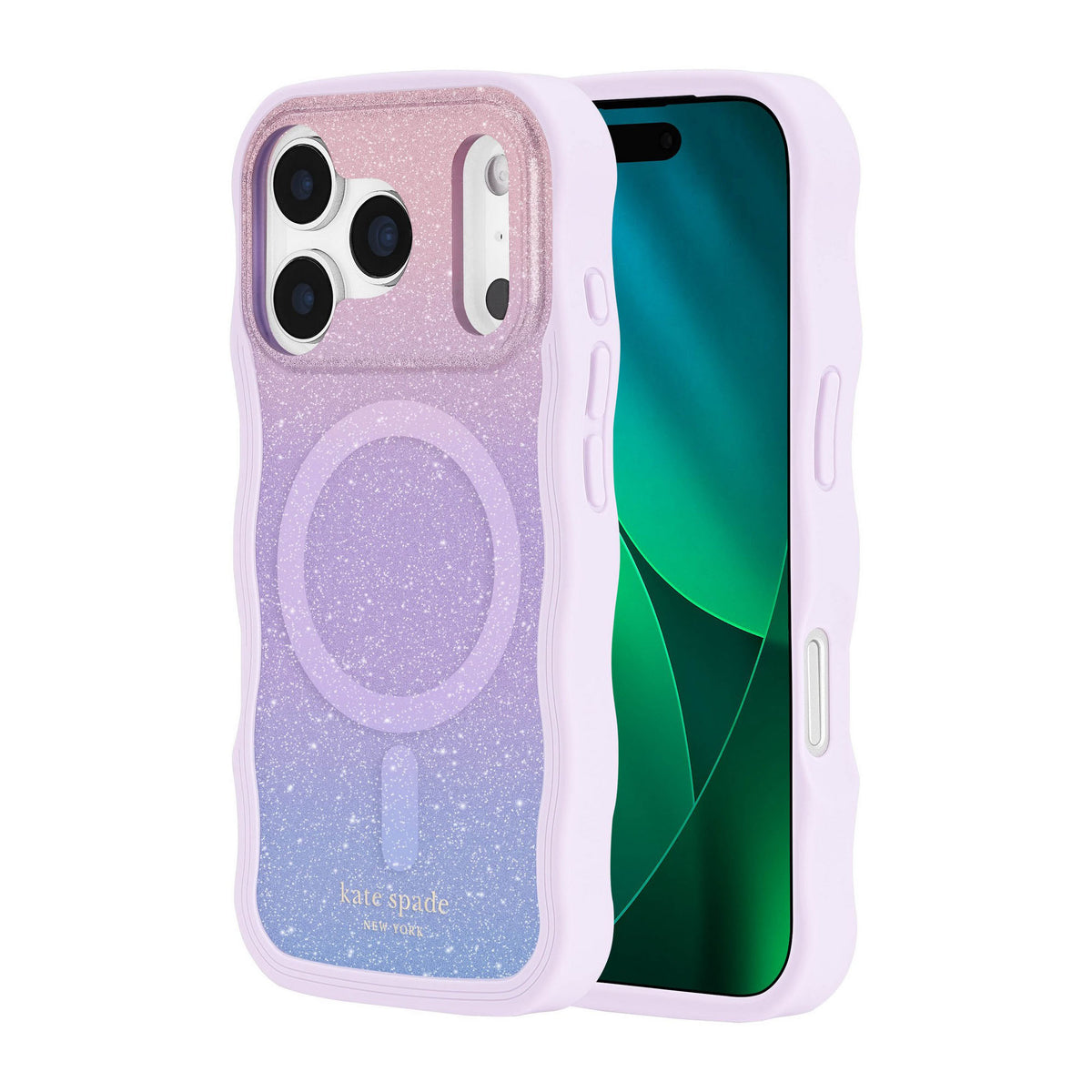 iPhone 18 Pro/17 Pro Kate Spade Wavy MagSafe Case - Opal Glitter - 15-14601
