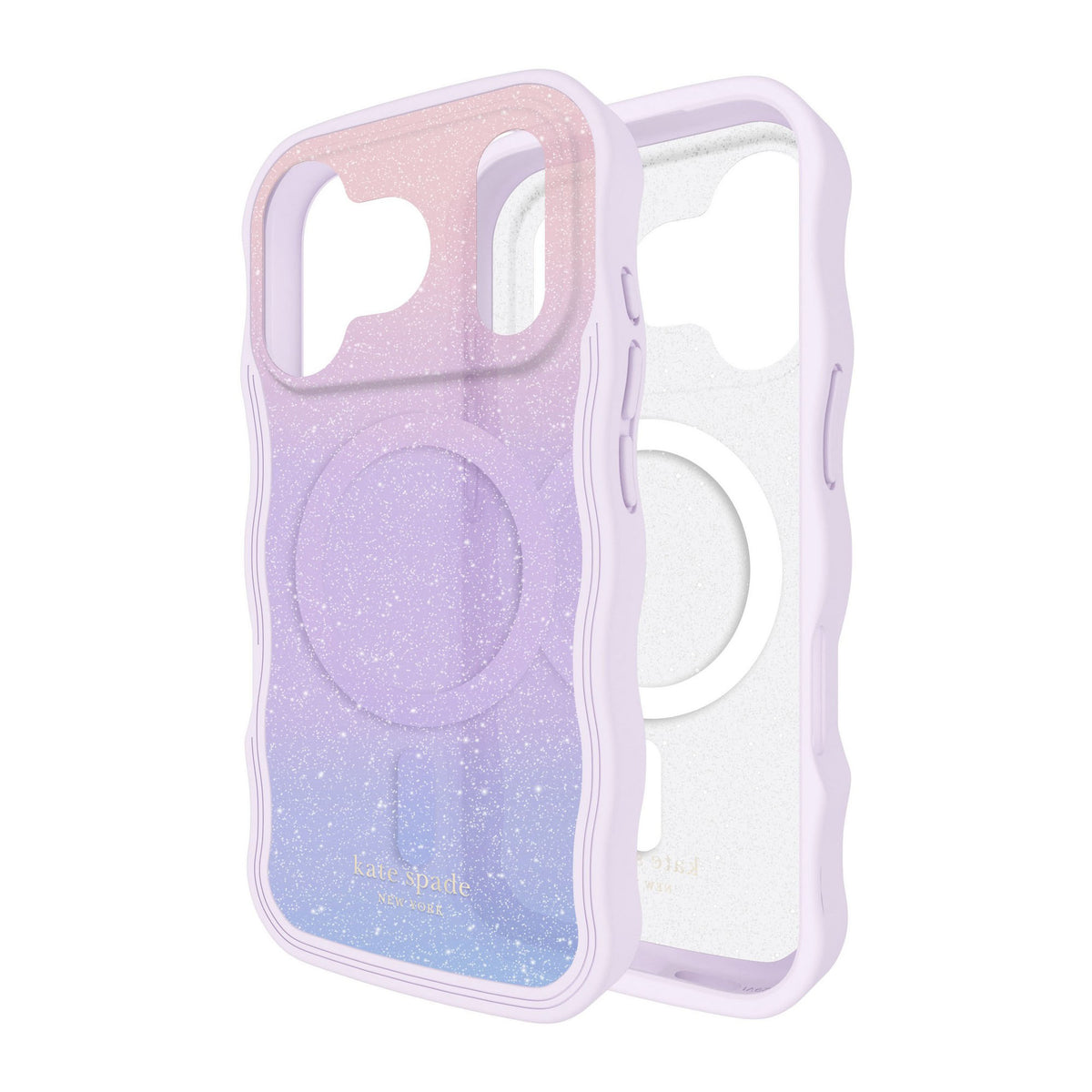 iPhone 18 Pro/17 Pro Kate Spade Wavy MagSafe Case - Opal Glitter - 15-14601