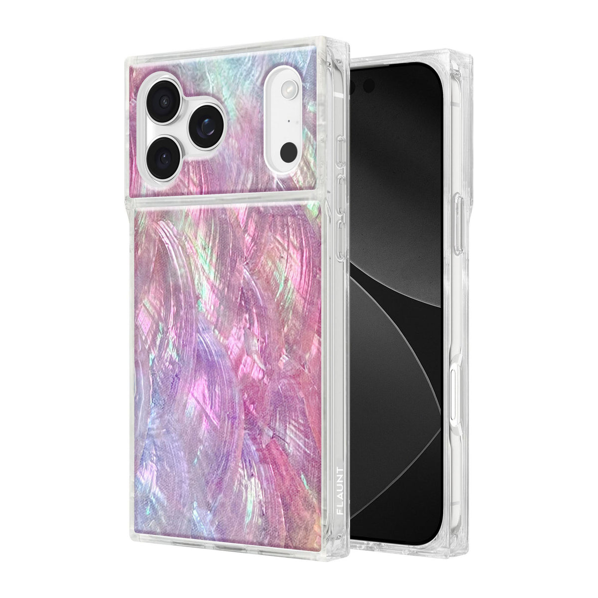 iPhone 18 Pro Max/17 Pro Max FLAUNT Square MagSafe Case - Pink Mother of Pearl - 15-14629