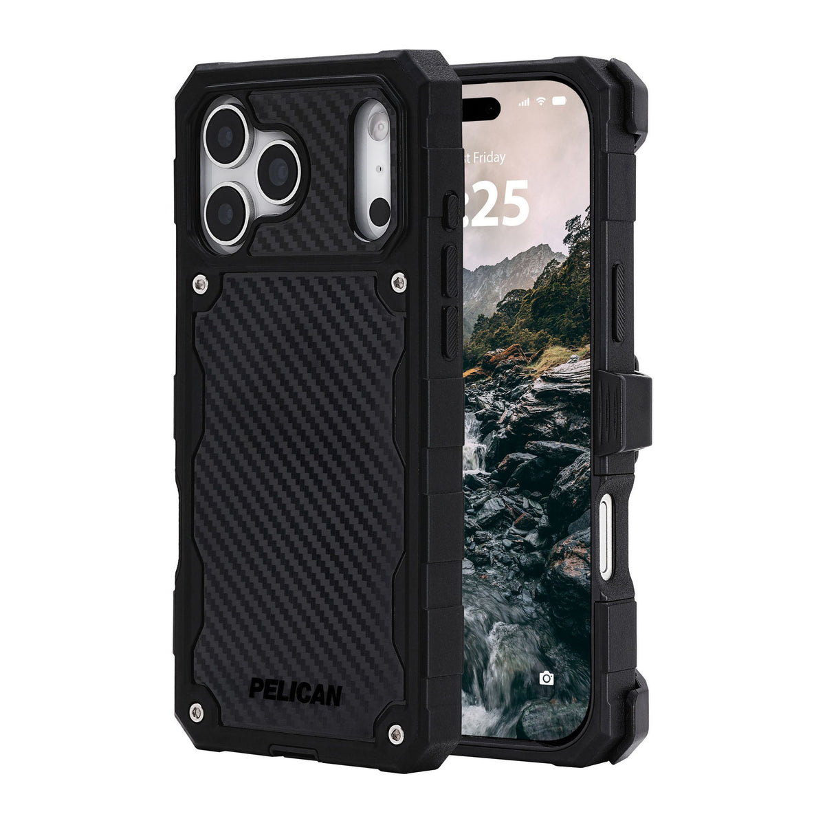 iPhone 18 Pro Max/17 Pro Max Pelican Shield MagSafe w/Holster Case - Carbon Fiber - 15-14641