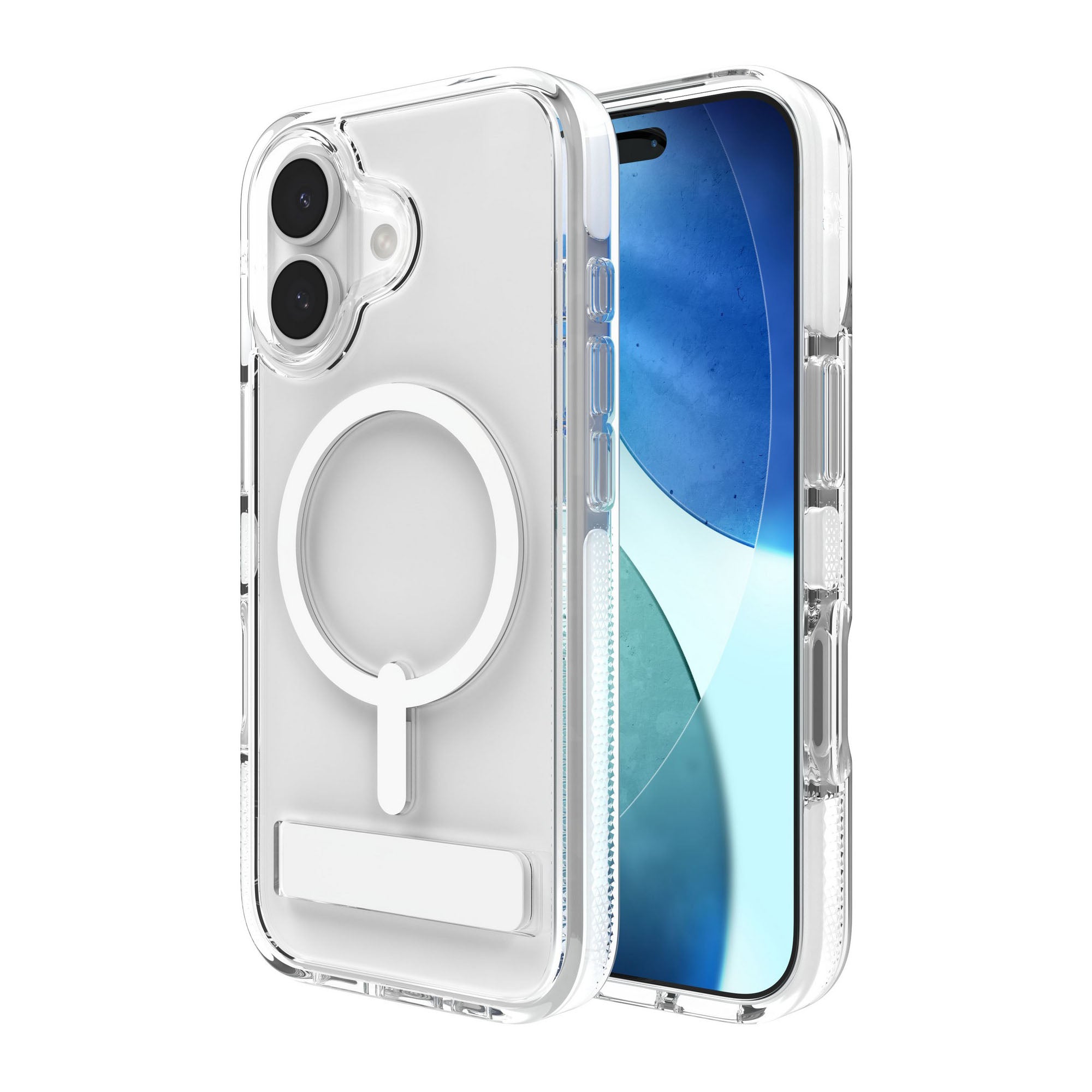 iPhone 17 ZAGG Graphene Santa Cruz Snap Kickstand Case - White - 15-14673