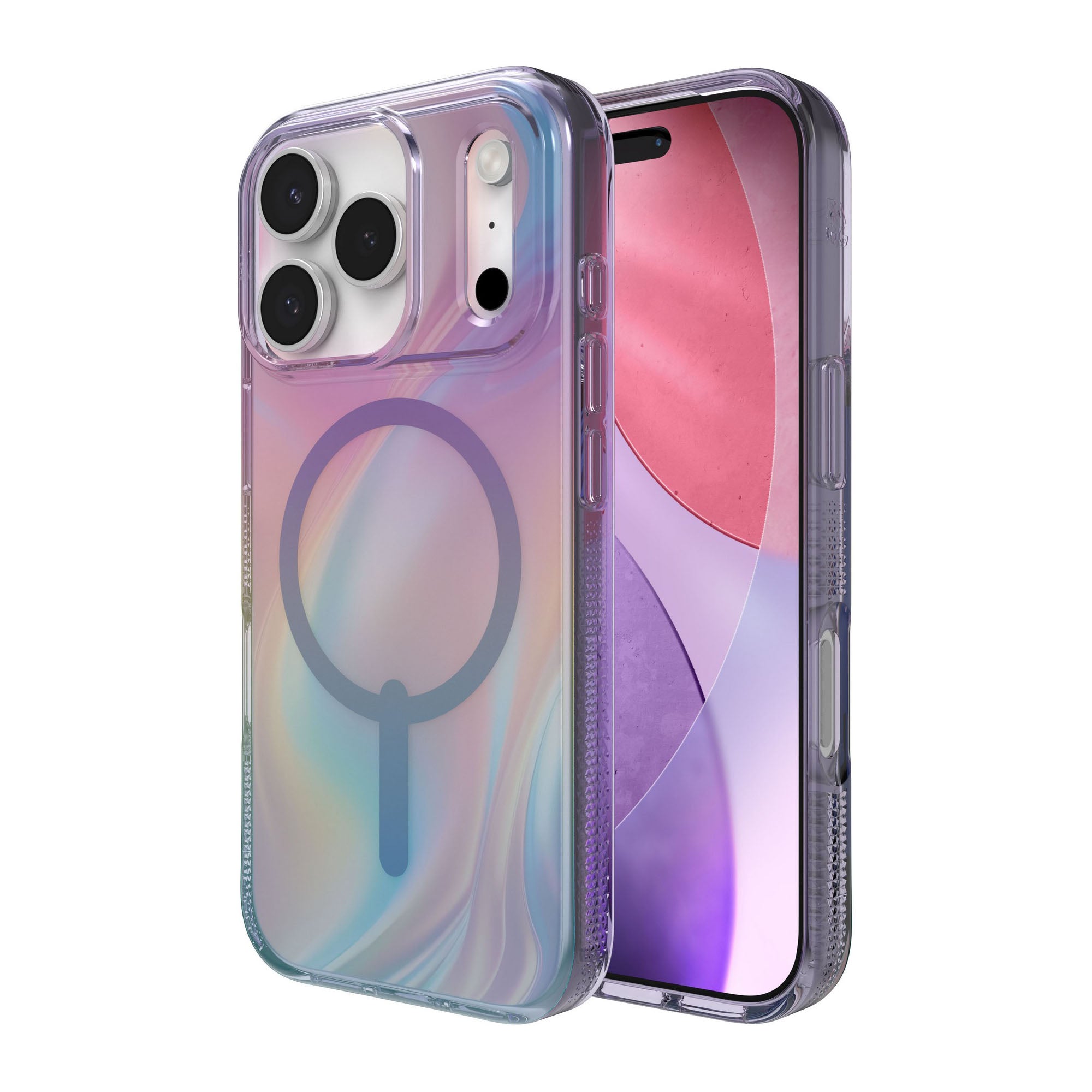 iPhone 17 Pro ZAGG Graphene Milan Snap Case - Iridescent Lights - 15-14686