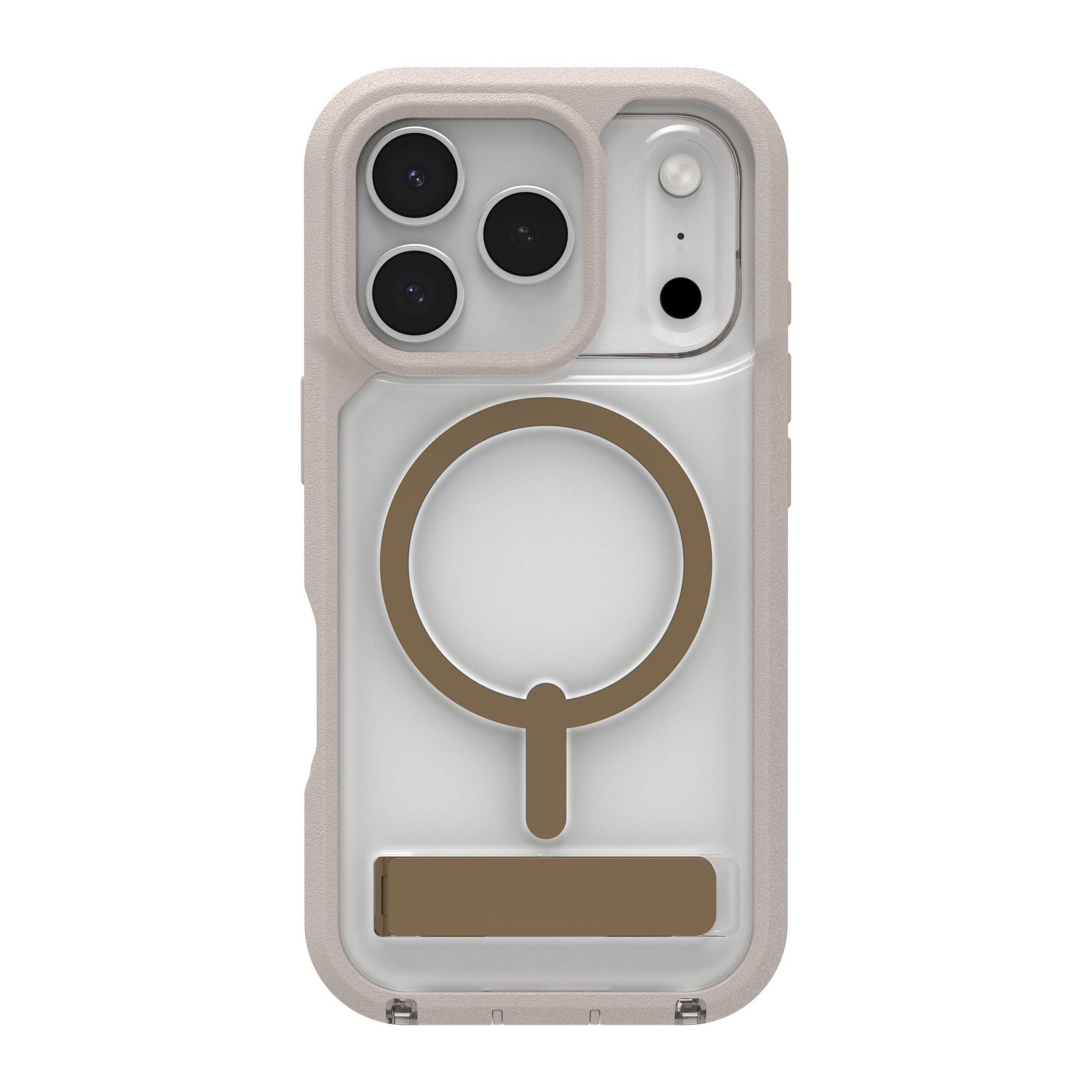 iPhone 17 Pro ZAGG Graphene Rainier Snap Kickstand Case - Sandstone - 15-14707