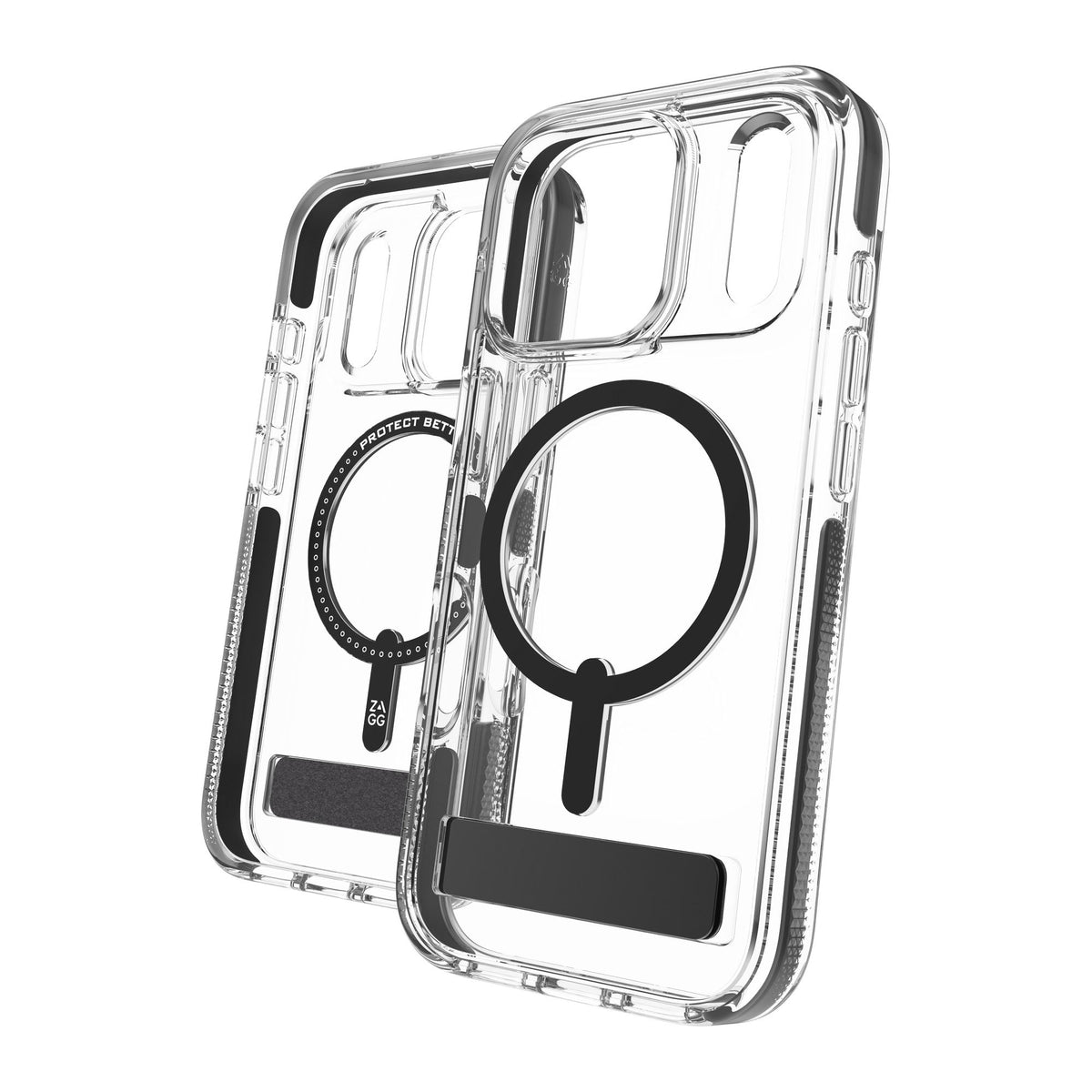 iPhone 18 Pro/17 Pro ZAGG Graphene Santa Cruz Snap Kickstand Case - Black - 15-14709