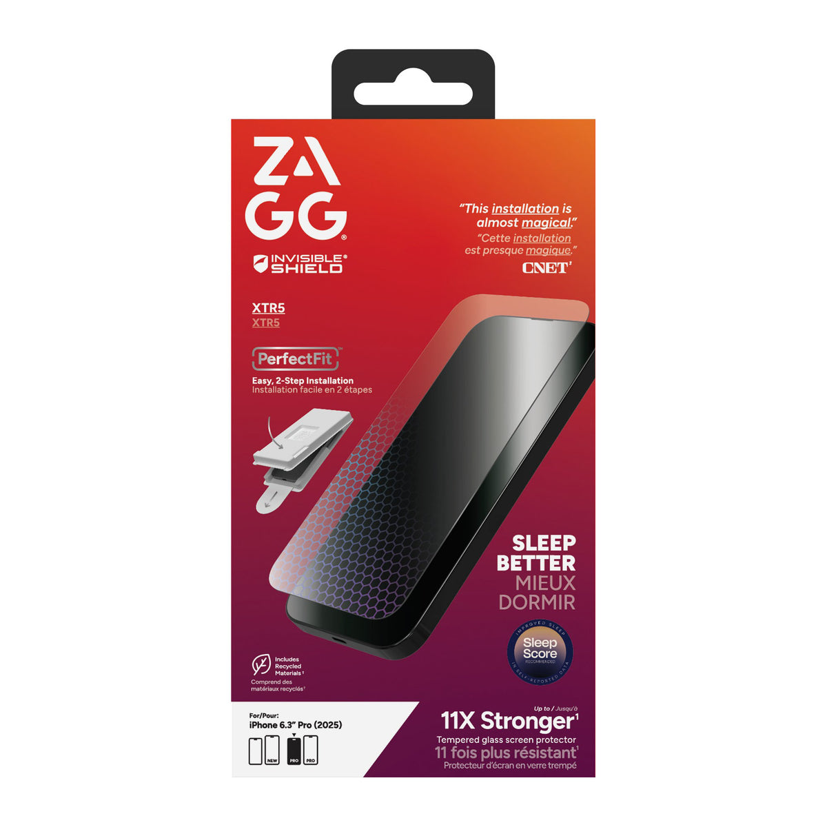 iPhone 18 Pro/17 Pro ZAGG InvisibleShield Glass XTR5 Screen Protector - 15-14715