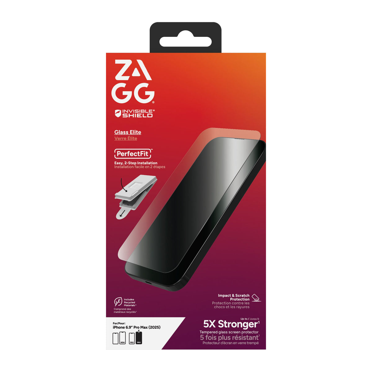 iPhone 18 Pro Max/17 Pro Max ZAGG InvisibleShield Glass Elite Screen Protector - 15-14719