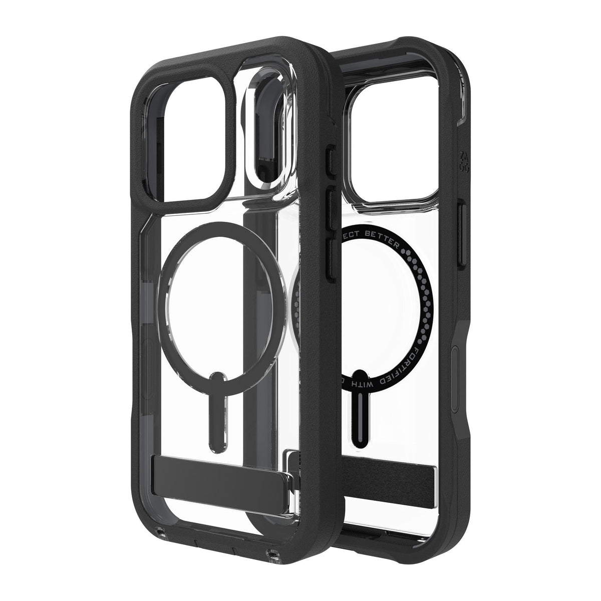iPhone 18 Pro/17 Pro ZAGG Graphene Rainier Snap Kickstand Case - Black - 15-14720