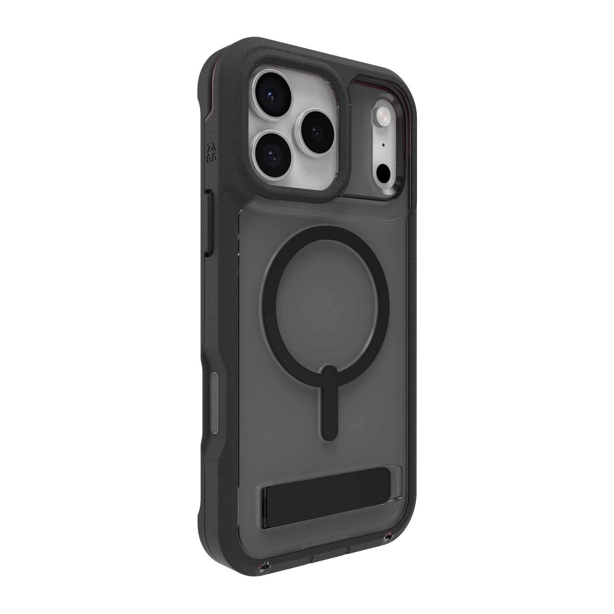 iPhone 17 Pro Max ZAGG Graphene Rainier Snap Kickstand Case - Smoke Black - 15-14725