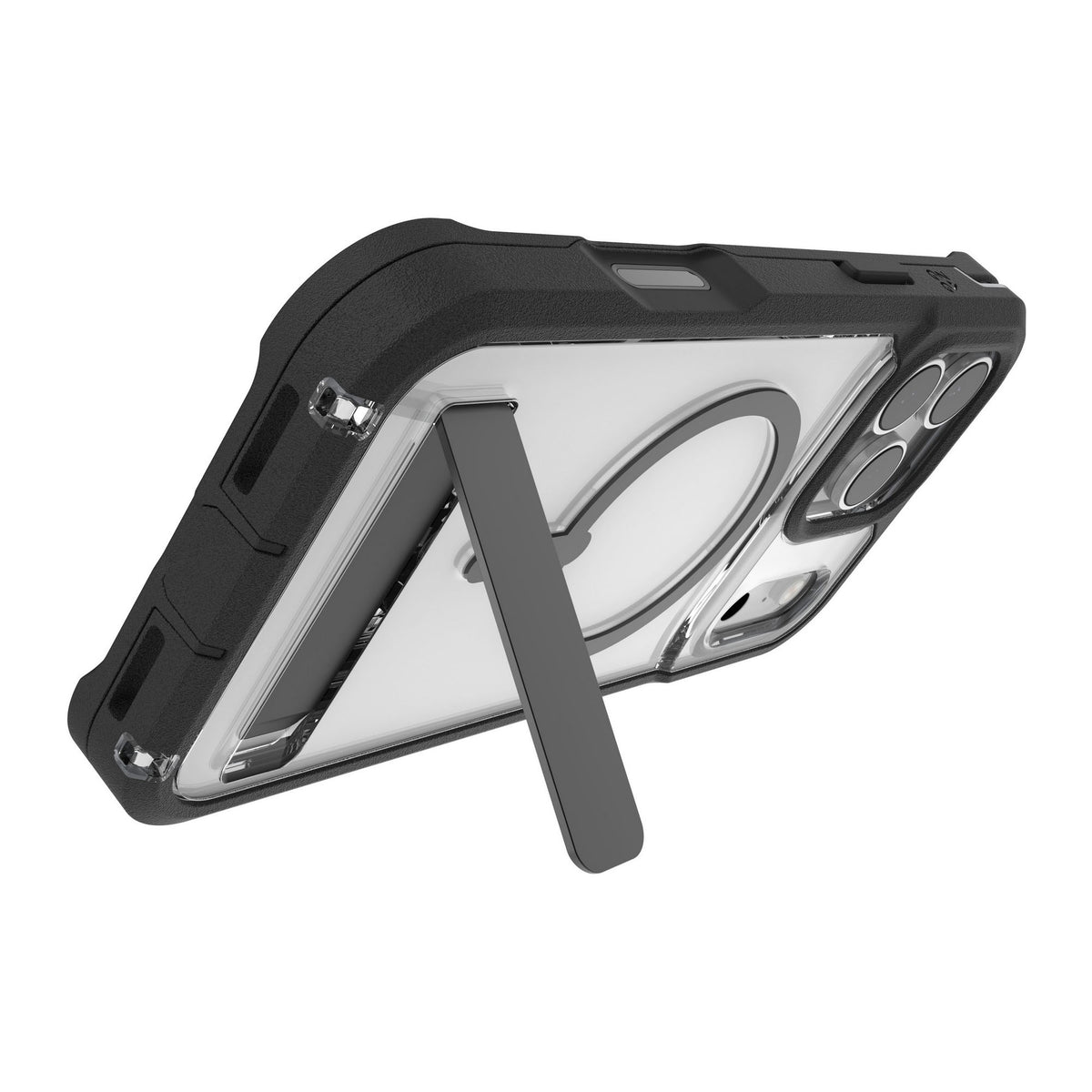 iPhone 18 Pro Max/17 Pro Max ZAGG Graphene Rainier Snap Kickstand Case - Clear/Black - 15-14729